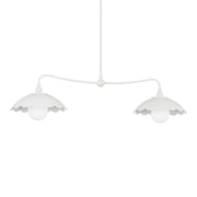 Yael 45" 2-Light Linear Pendant, Textured White Finish