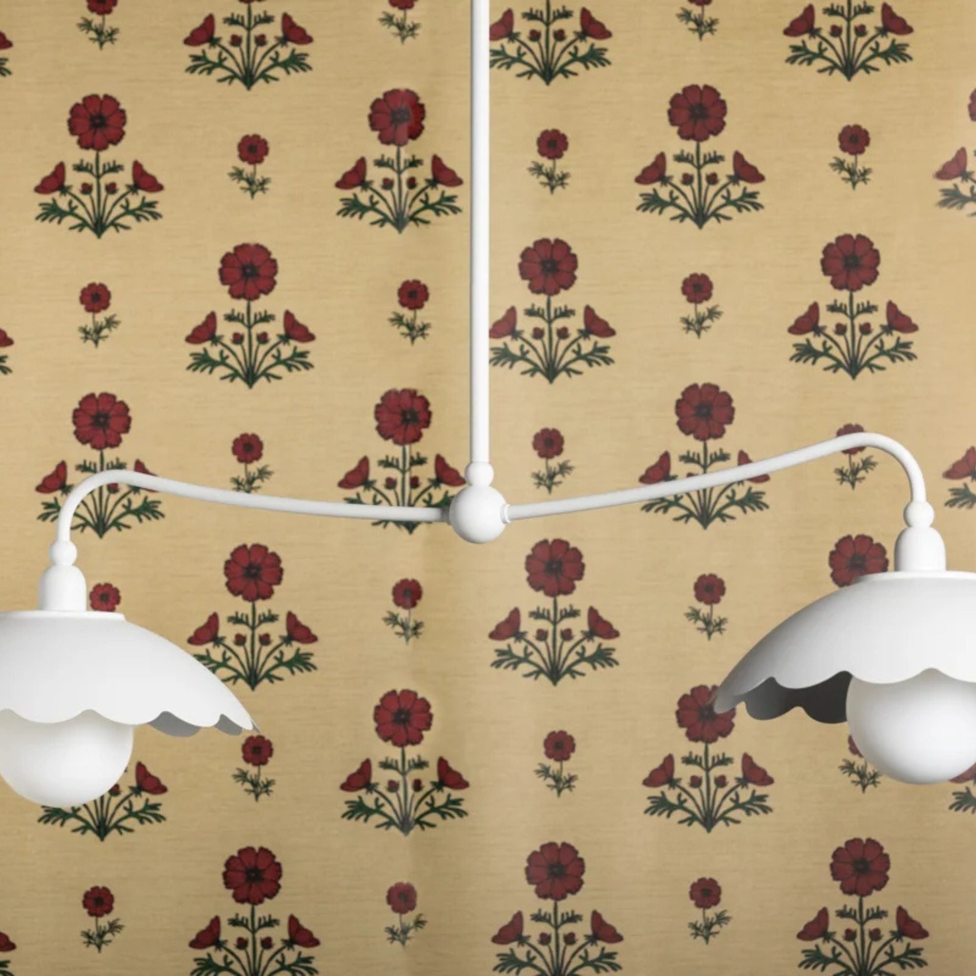 Yael 45" 2-Light Linear Pendant, Textured White Finish