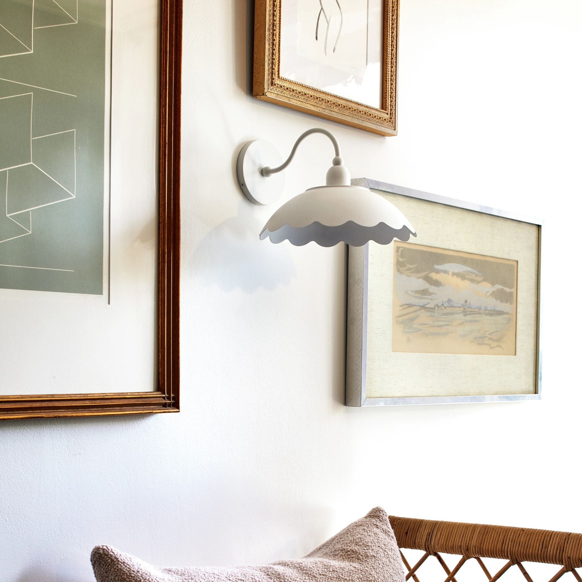 Yael 11" Wall Sconce, Textured White Finish
