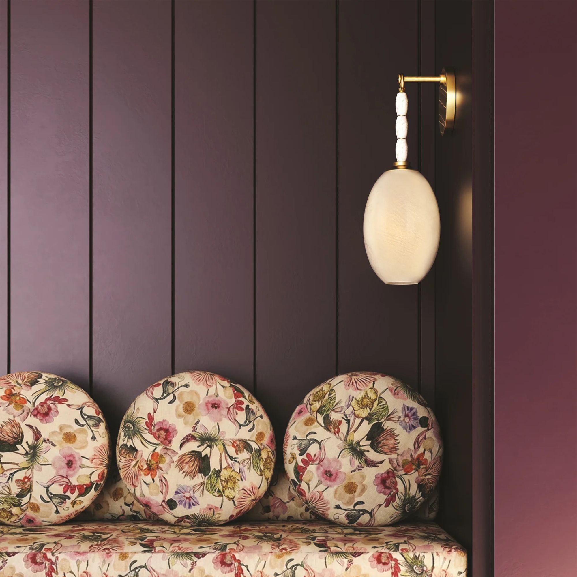 Mitzi Yolanda 15.25 in. Wall Sconce, Aged Brass with Cloud Glass