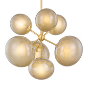 Zaley 28" 7-Light Chandelier, Aged Brass Finish