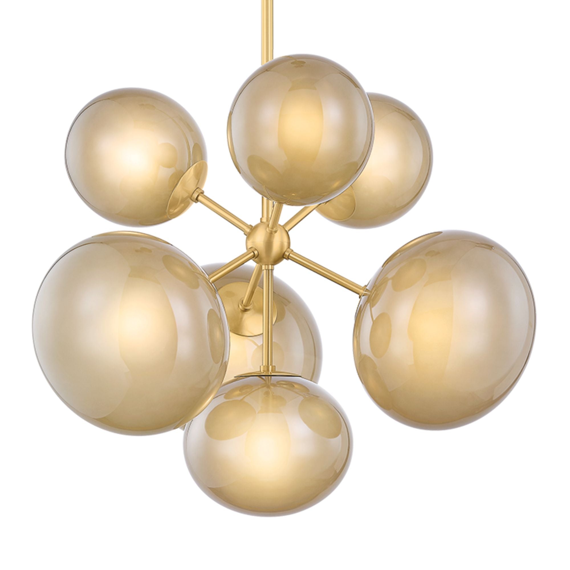 Zaley 28" 7-Light Chandelier, Aged Brass Finish