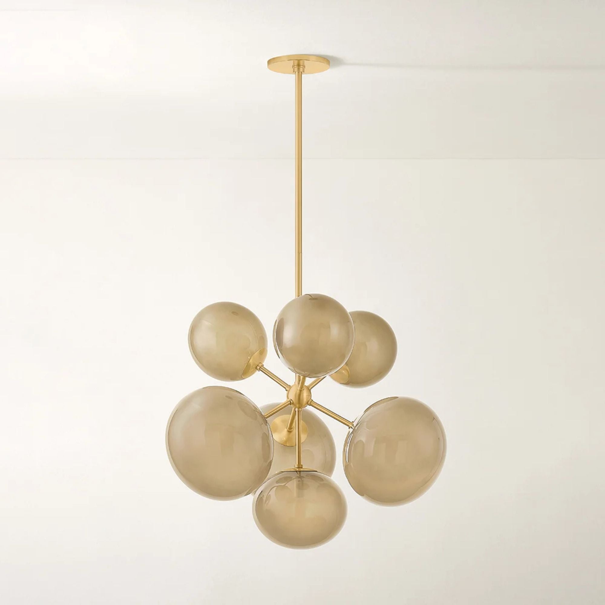 Zaley 28" 7-Light Chandelier, Aged Brass Finish
