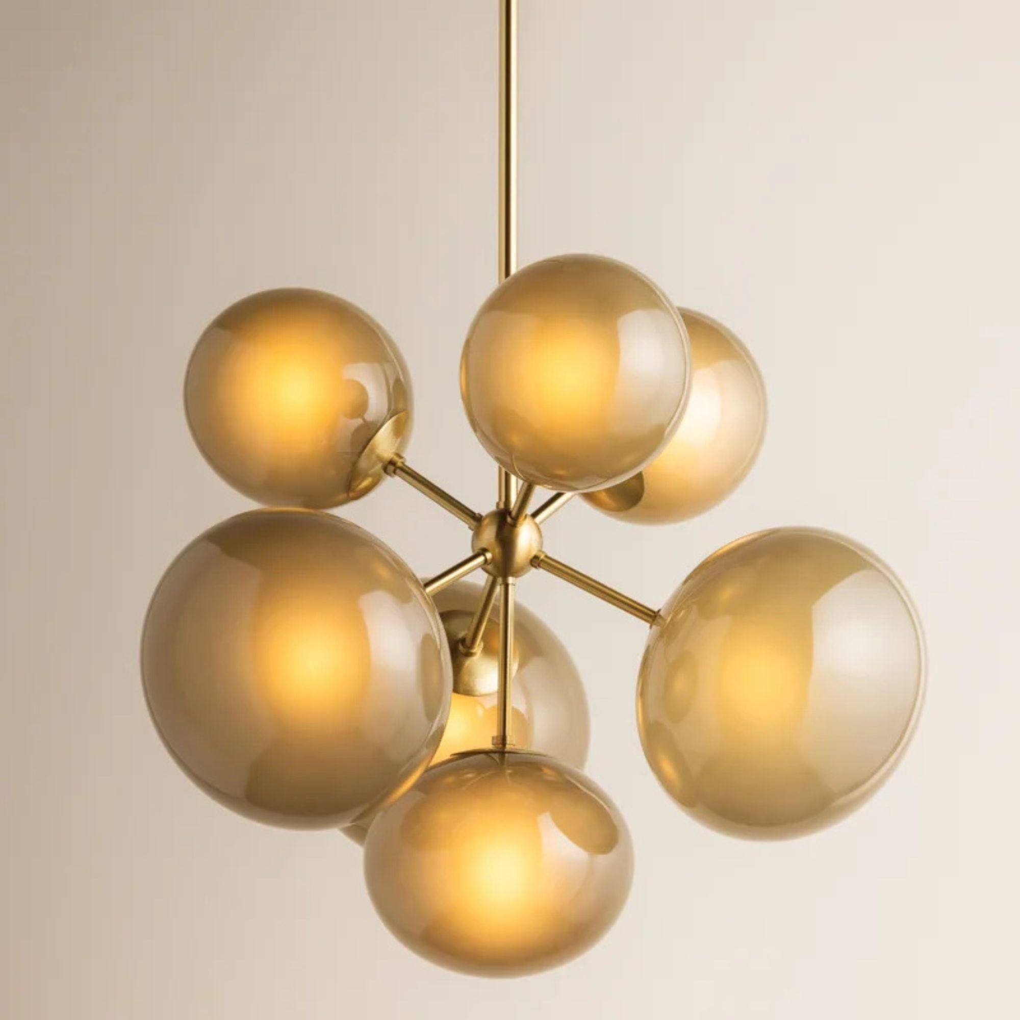 Zaley 28" 7-Light Chandelier, Aged Brass Finish