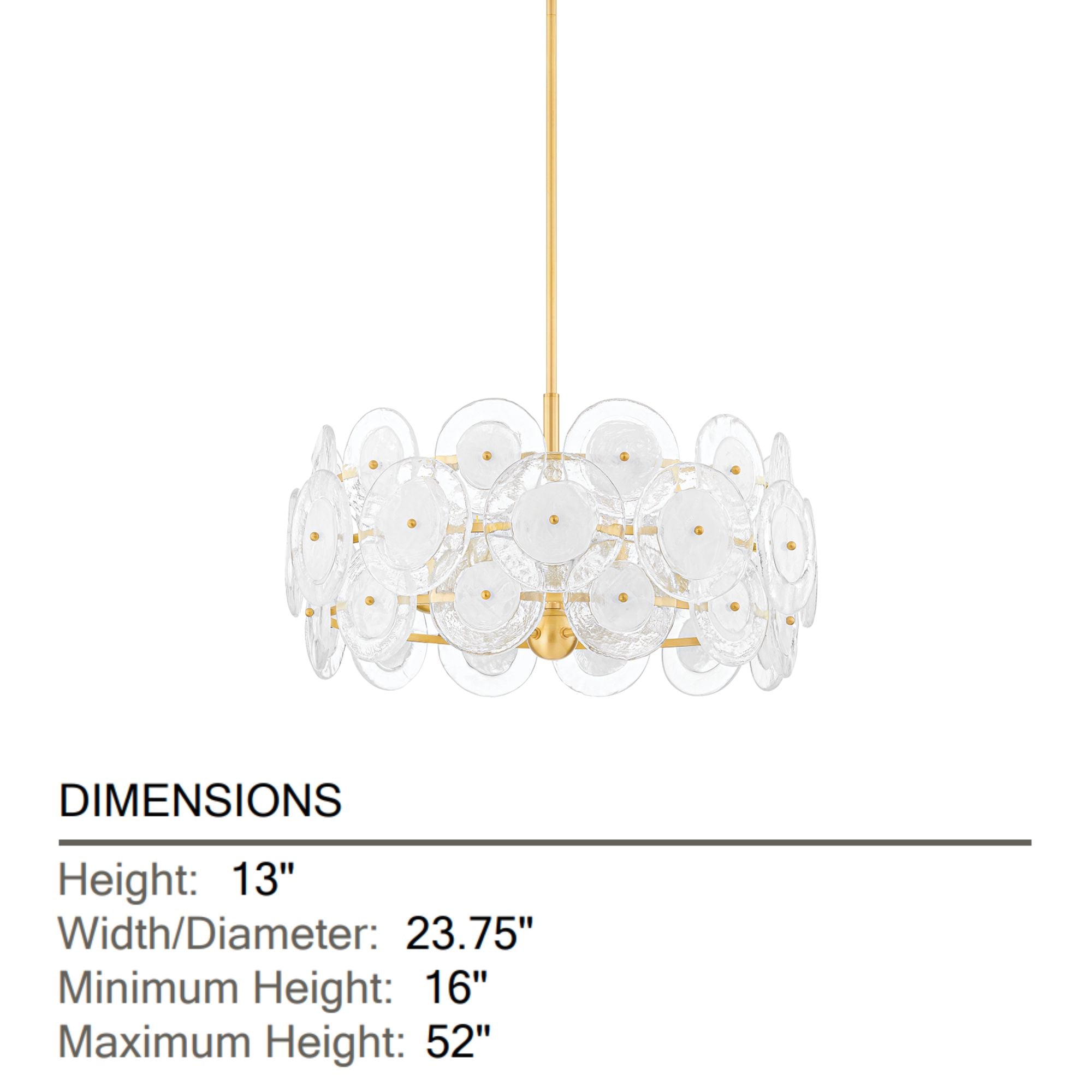 Zoella 24" 5-Light Chandelier, Aged Brass Finish