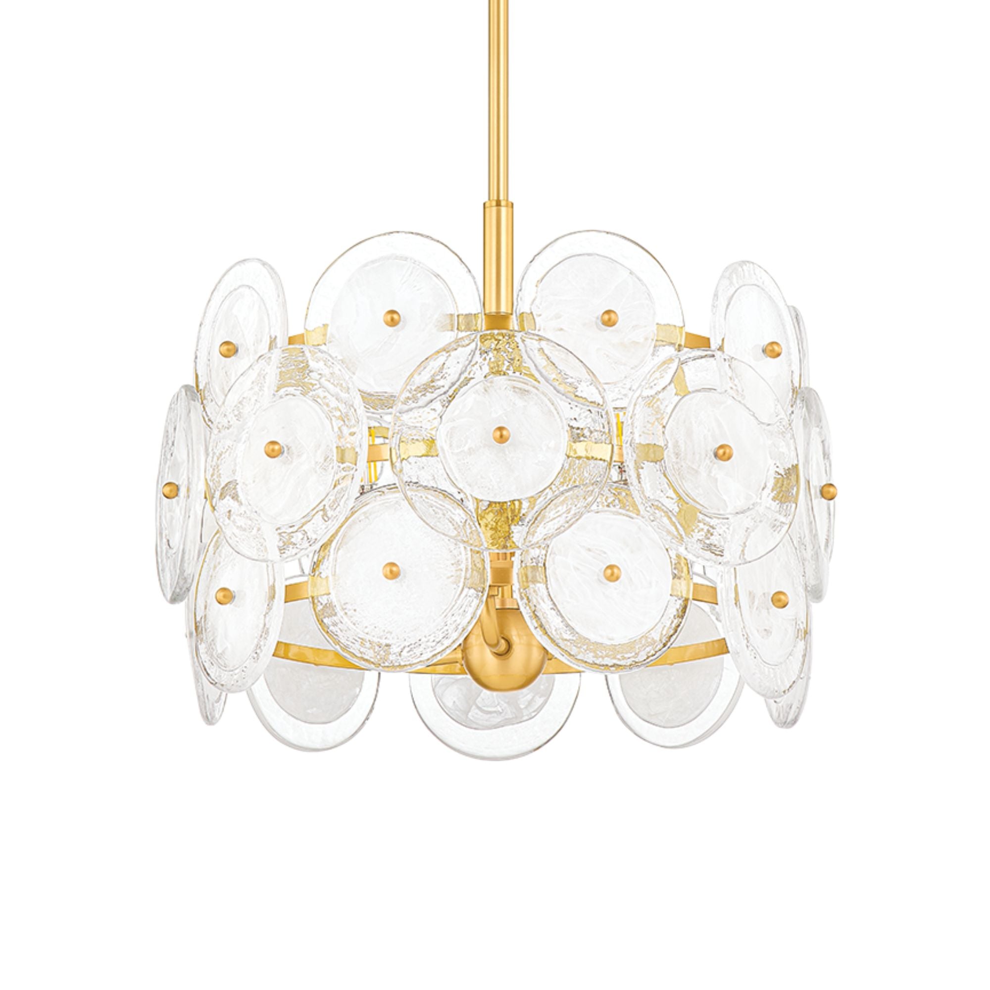 Zoella 16" 3-Light Pendant, Aged Brass Finish