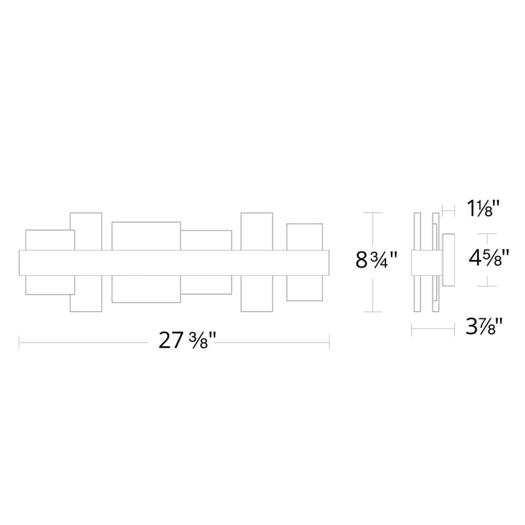 Acropolis 27" LED Bath Light, Aged Brass Finish