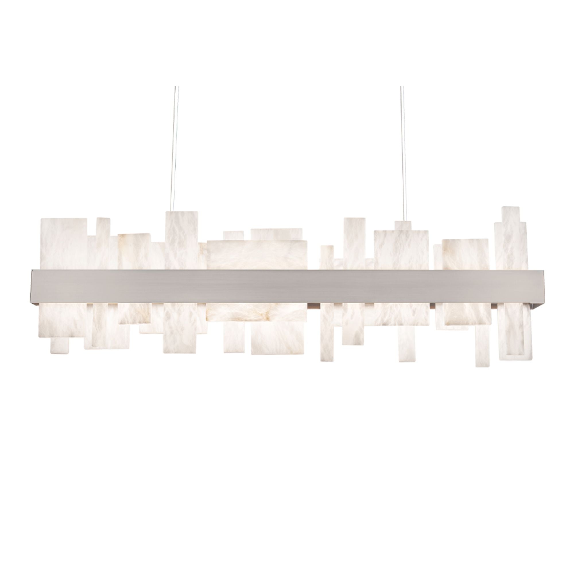 Acropolis 46" LED Linear Pendant, Brushed Nickel Finish