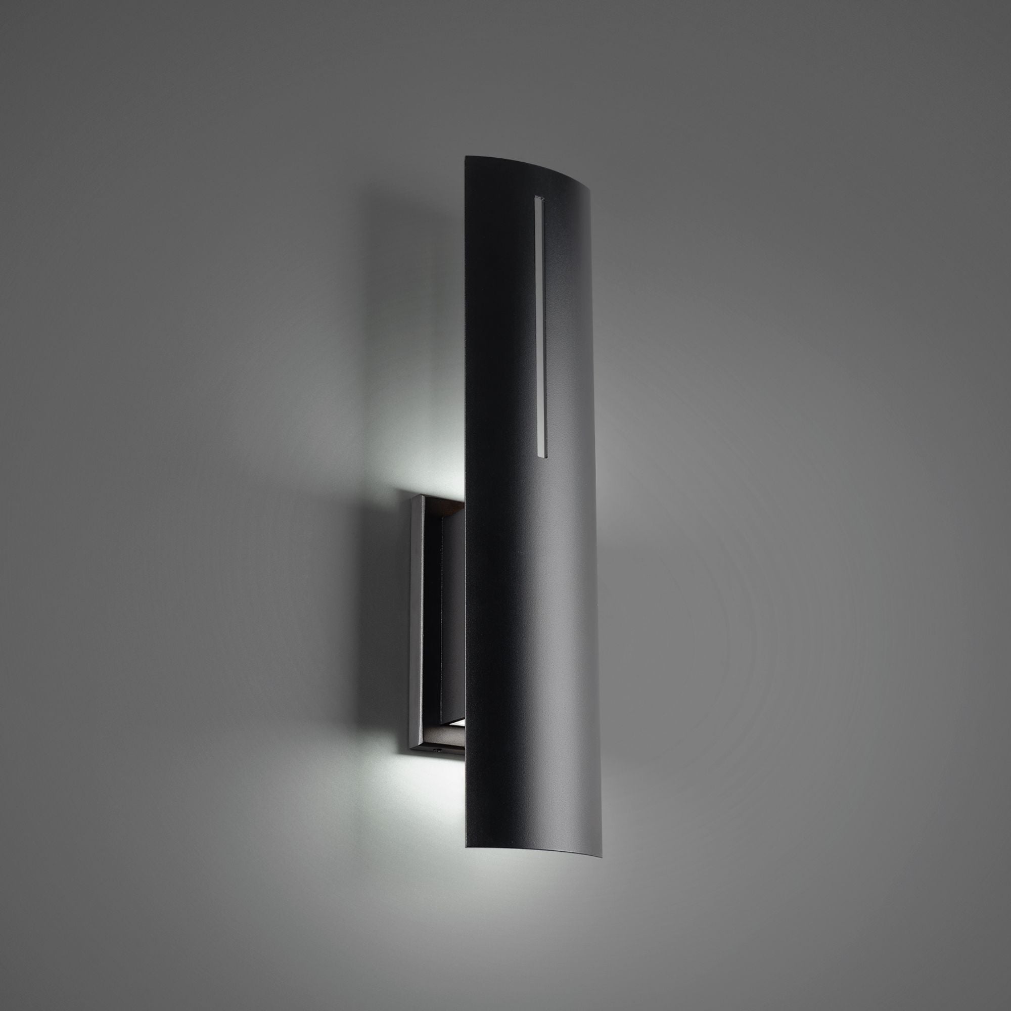 Aegis 20" LED Outdoor Wall Sconce, 3500K, Black Finish