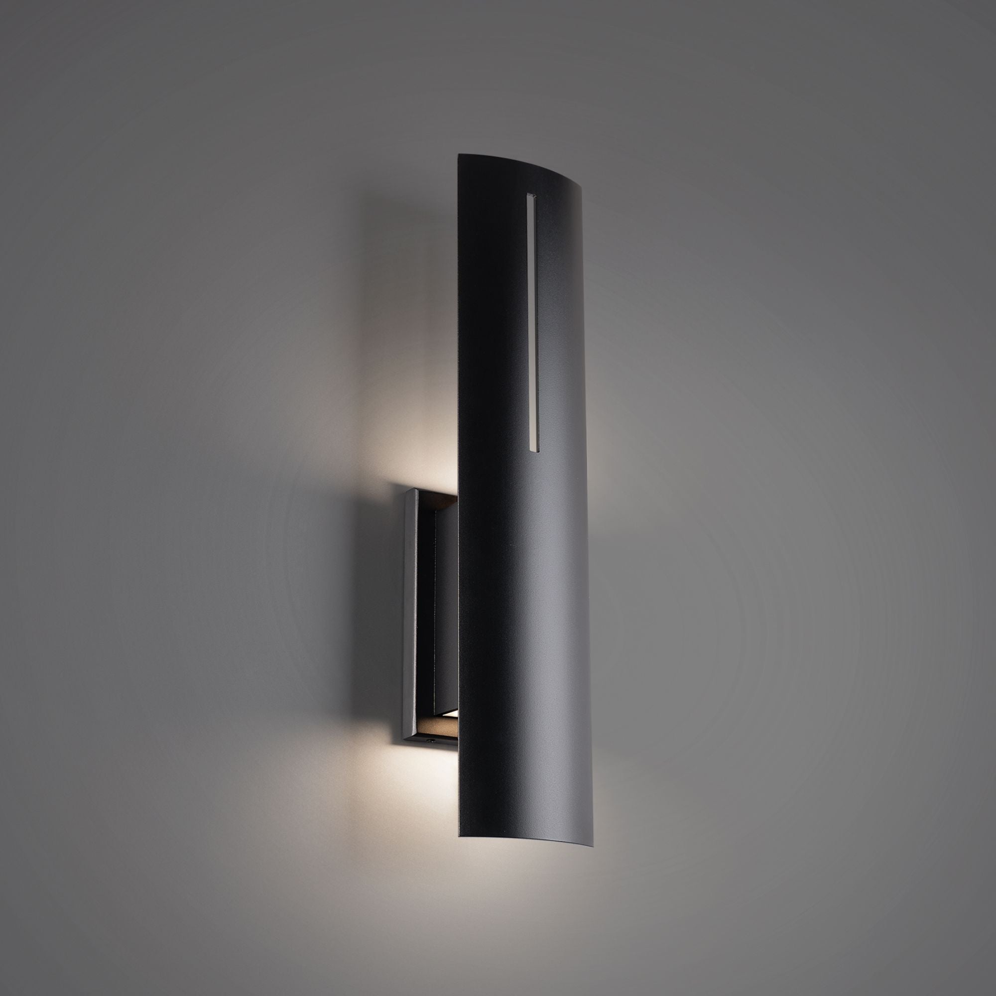 Aegis 20" LED Outdoor Wall Sconce, 3500K, Black Finish