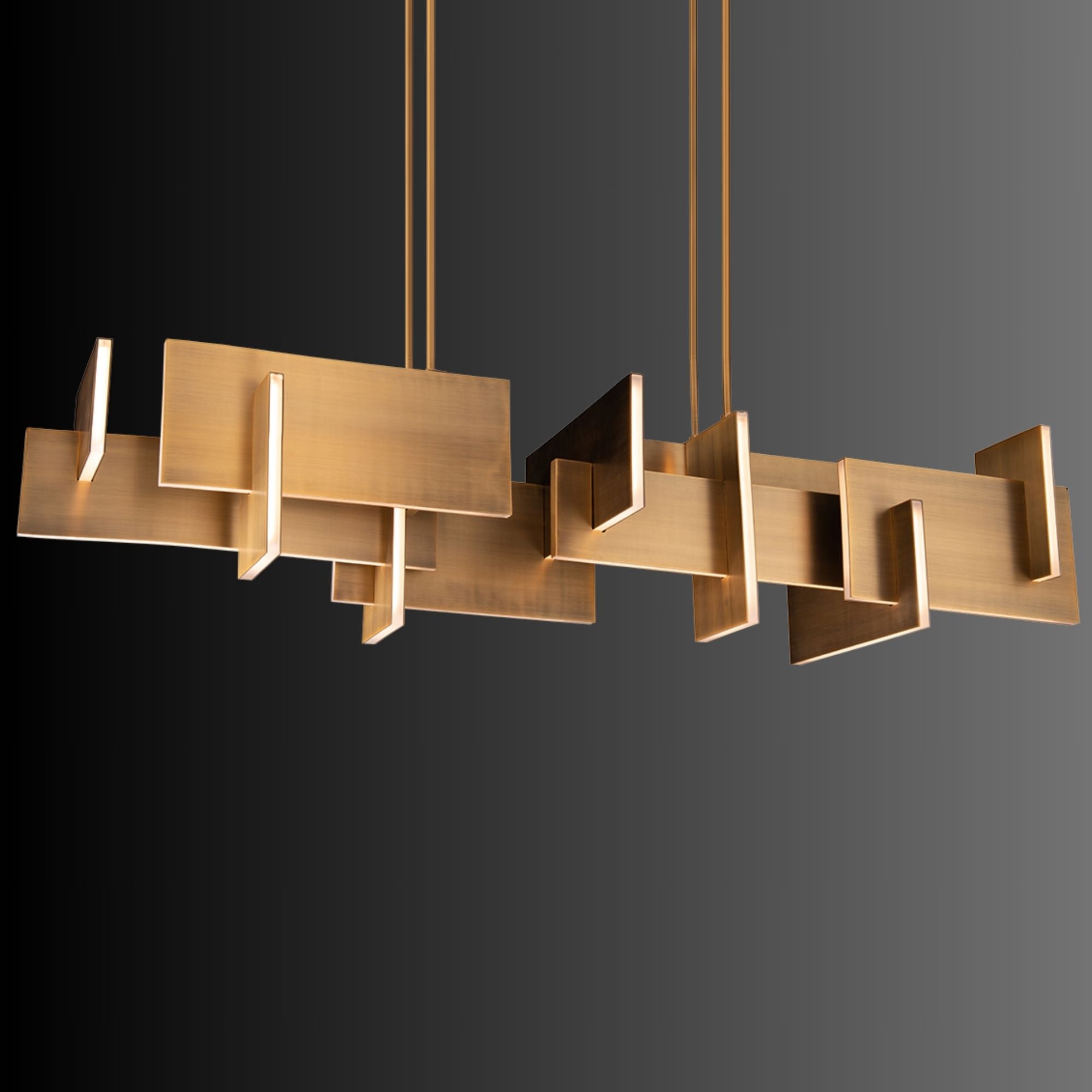 Amari 58 in. LED Chandelier Brass Finish