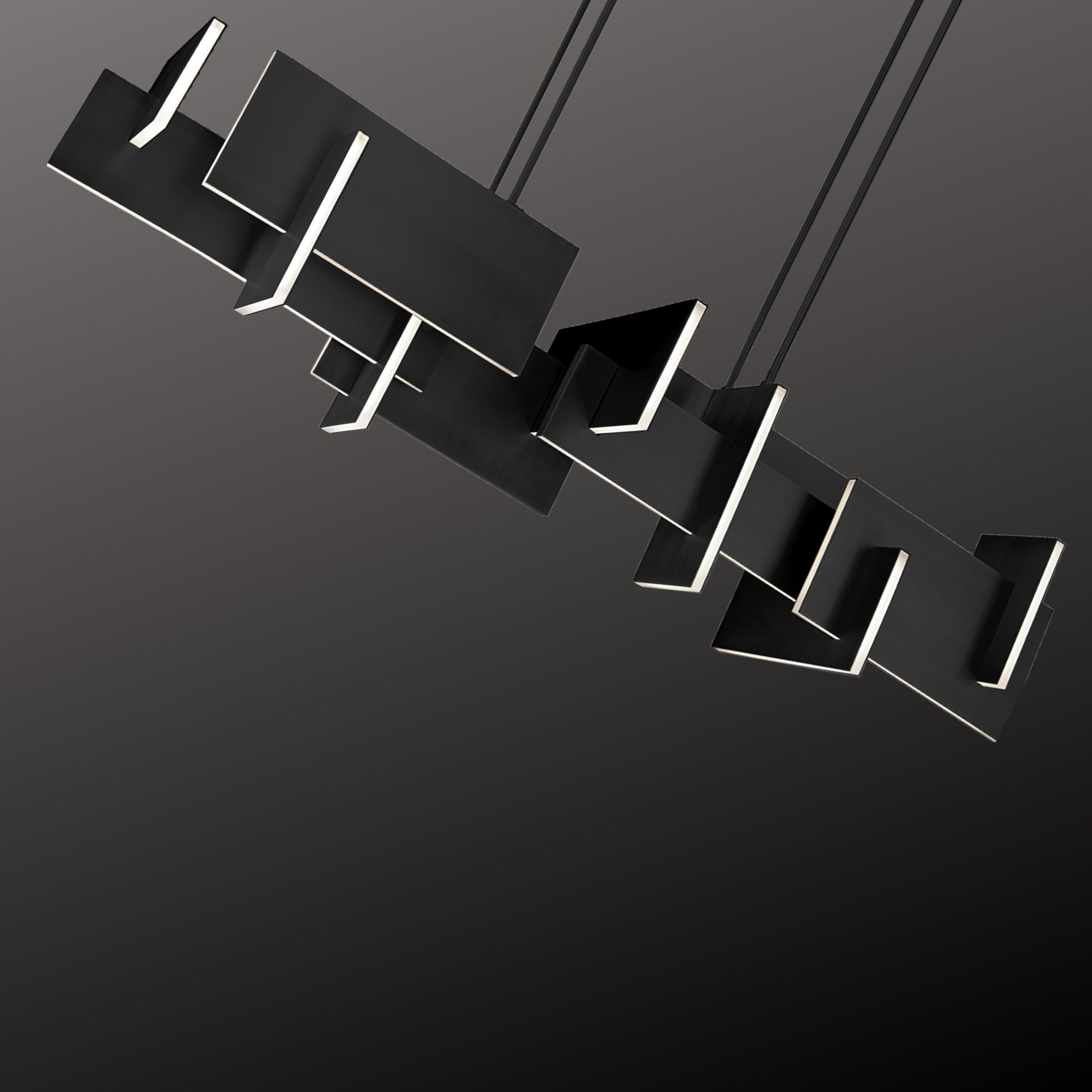 Amari 58" LED Linear Pendant, Black Finish - Bees Lighting