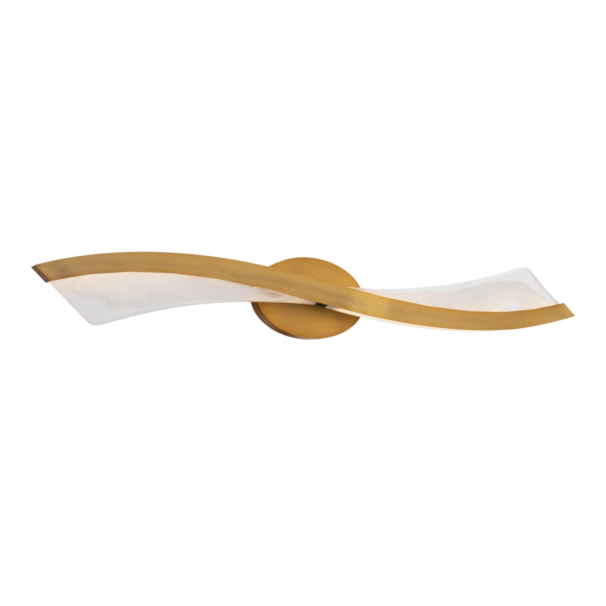 Ascot 34" LED Wall Light, Aged Brass Finish