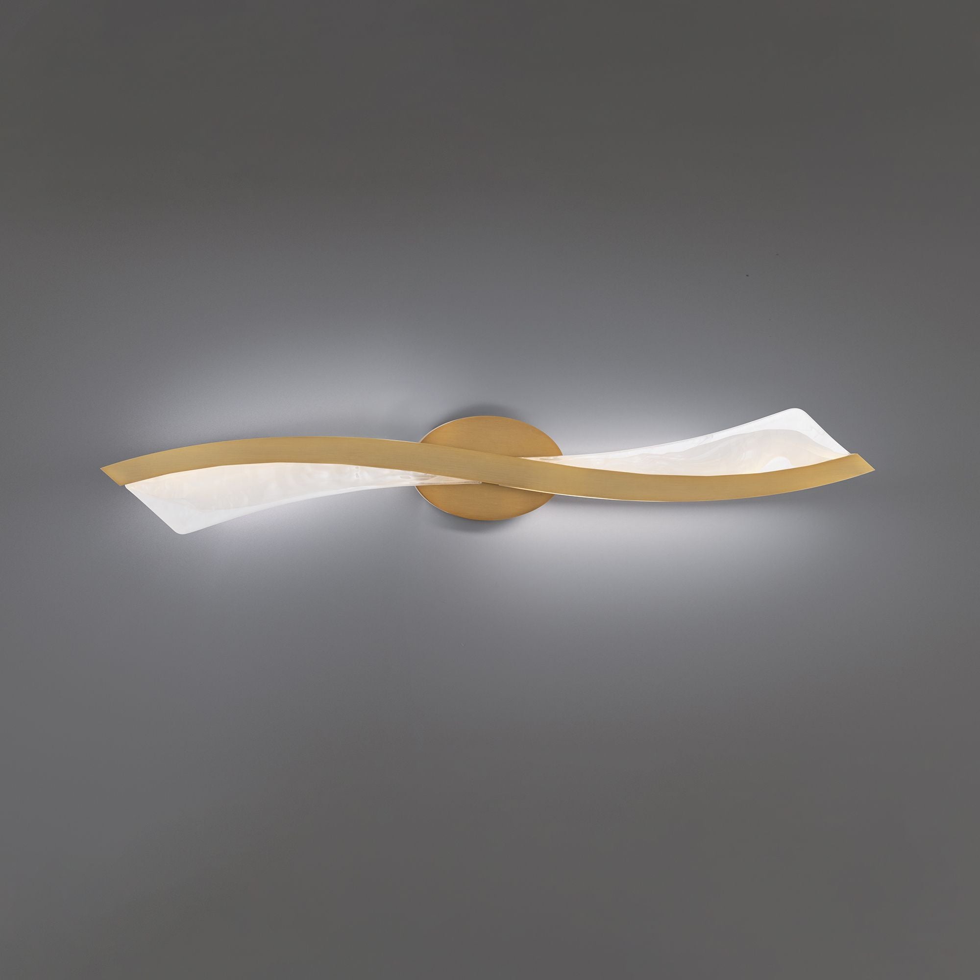 Ascot 34" LED Wall Light, Aged Brass Finish