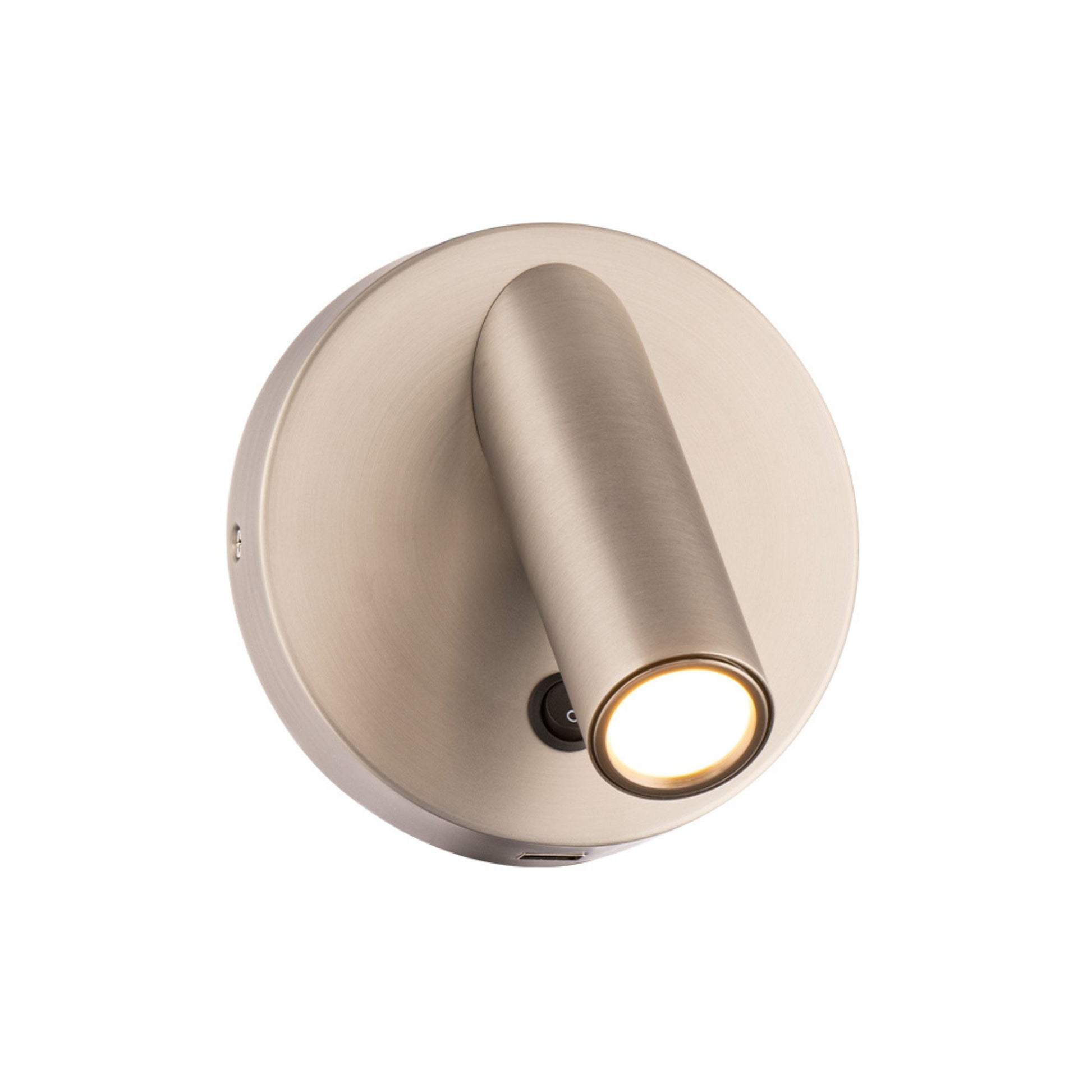 Aspire 5" LED Reading Bed Light, Brushed Nickel Finish - Bees Lighting