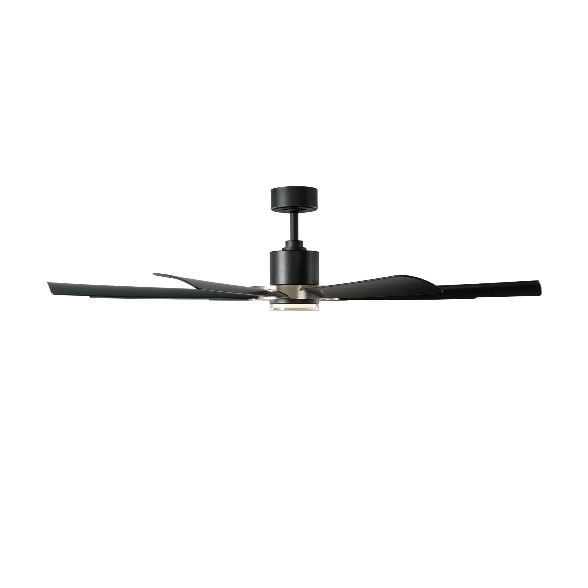 Aura 60" Black & Nickel Windmill Outdoor LED Smart Ceiling Fan