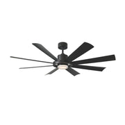 Aura 60" Black Windmill Outdoor LED Smart Ceiling Fan