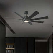 Modern Forms - Aura 60" Black Windmill Outdoor LED Smart Ceiling Fan | Bees Lighting