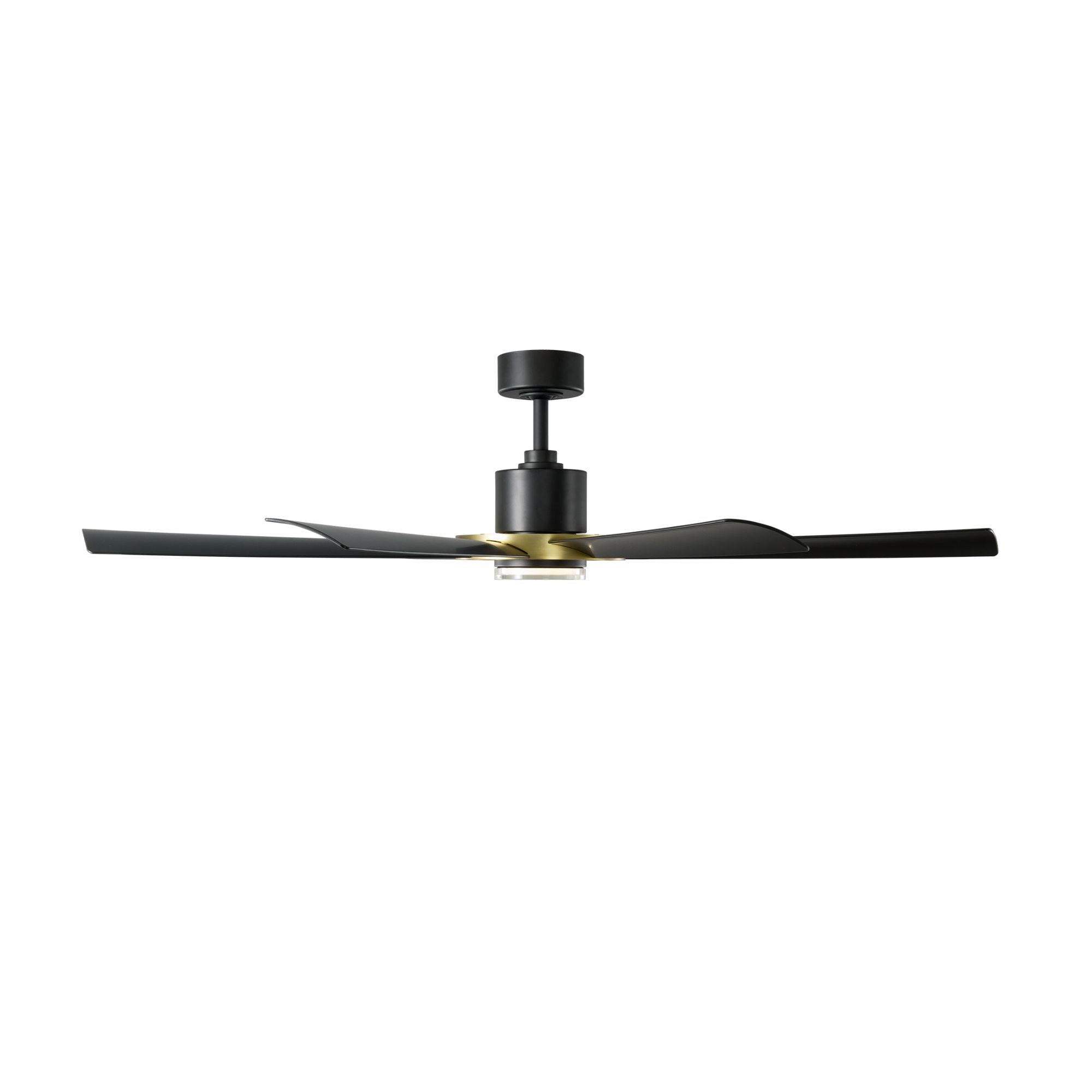 Aura 60" Black & Brass Windmill Outdoor LED Smart Ceiling Fan