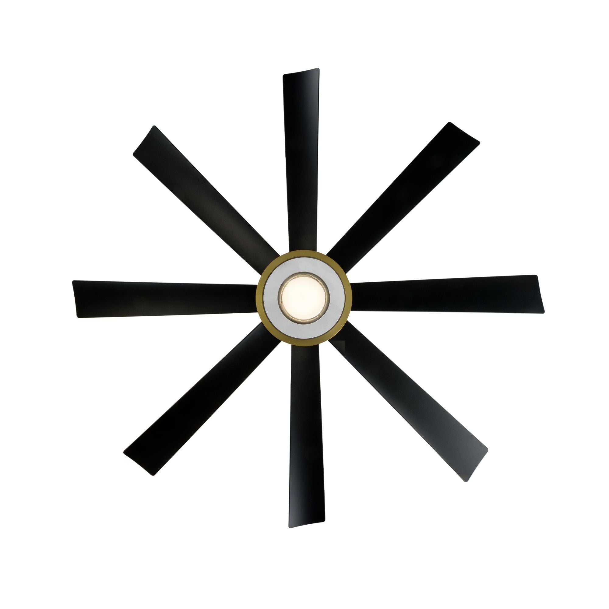 Aura 60" Black & Brass Windmill Outdoor LED Smart Ceiling Fan