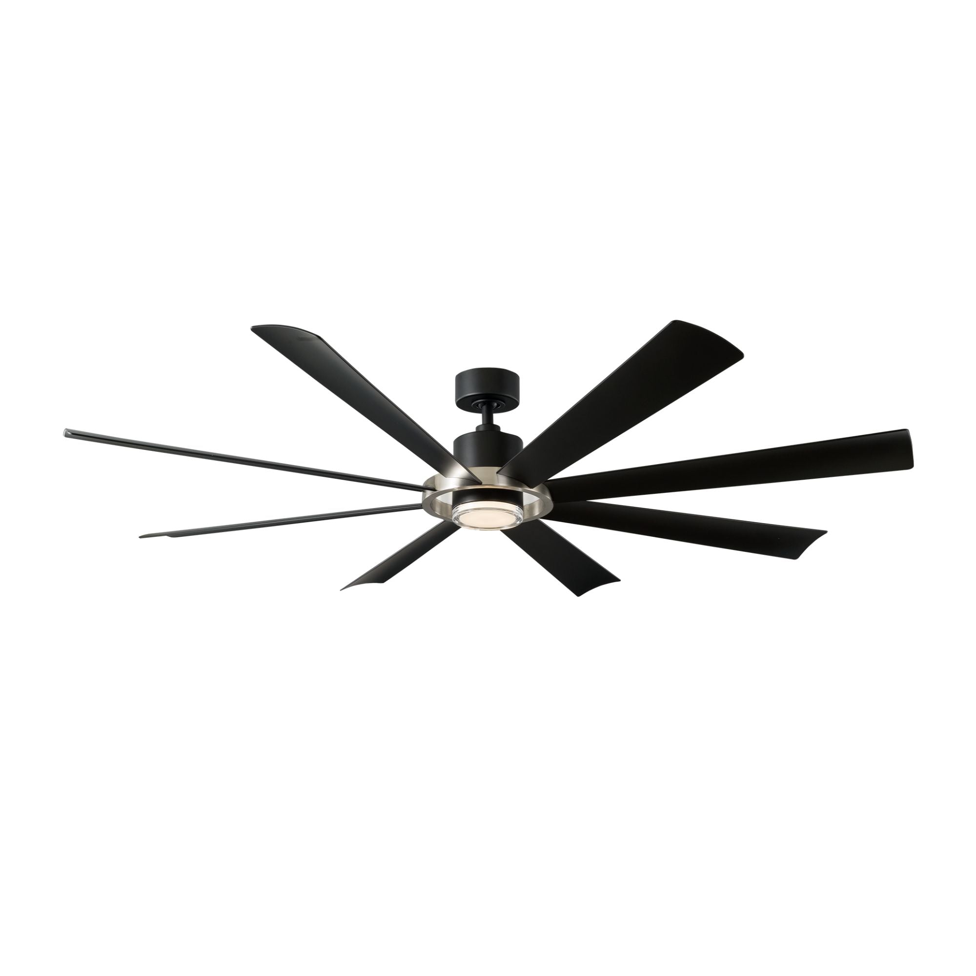 Aura 72" Black & Nickel Windmill Outdoor LED Smart Ceiling Fan