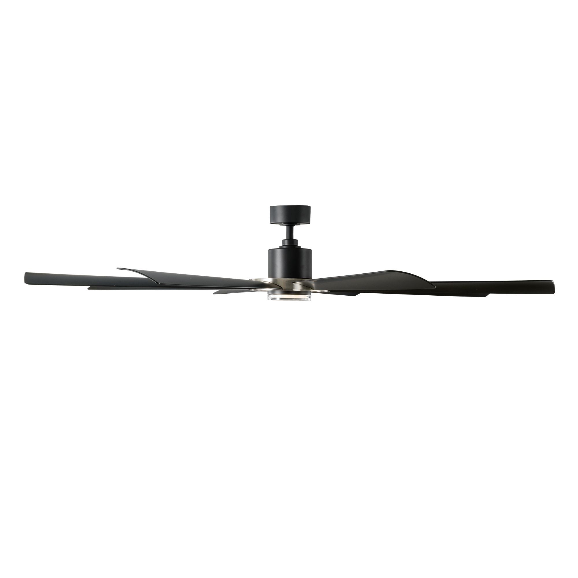 Aura 72" Black & Nickel Windmill Outdoor LED Smart Ceiling Fan