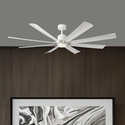 Modern Forms - Aura 72" White & Nickel Windmill Outdoor LED Smart Ceiling Fan | Bees Lighting