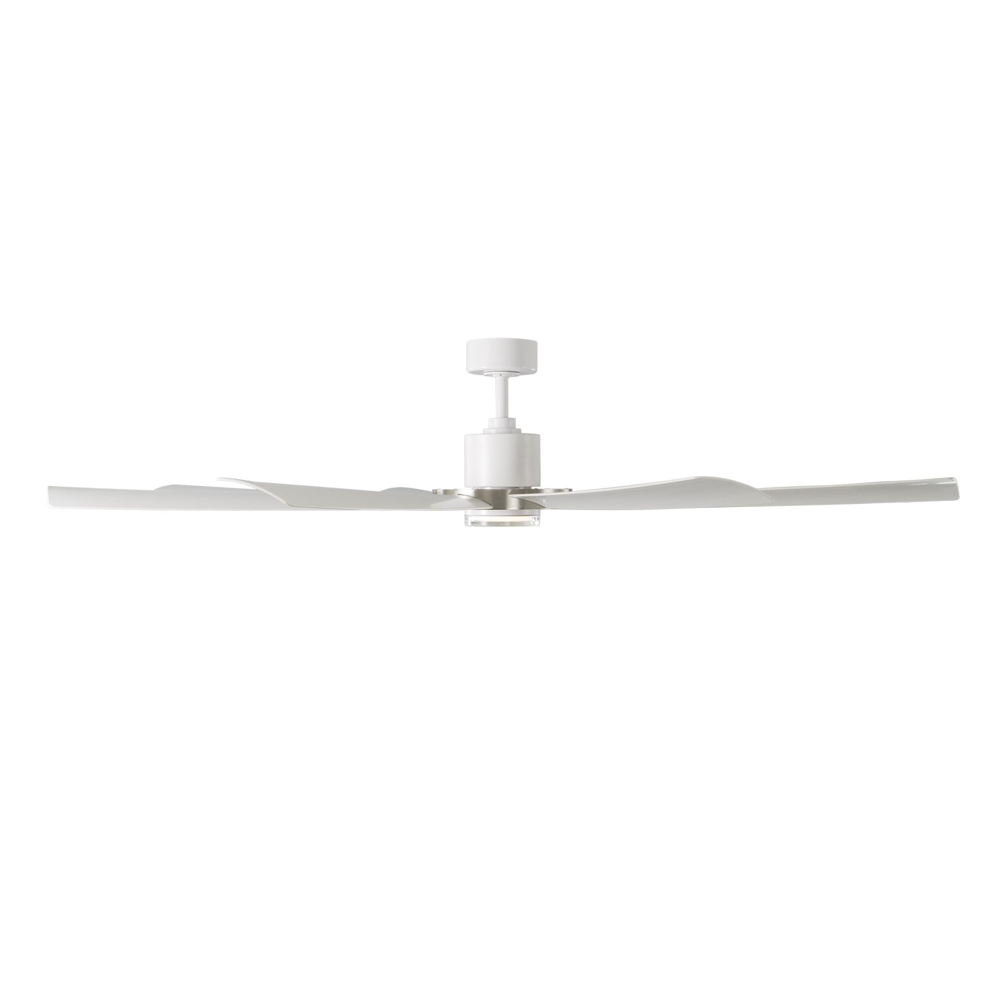 Aura 72" White & Nickel Windmill Outdoor LED Smart Ceiling Fan