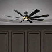 Modern Forms - Aura 72" Black & Brass Windmill Outdoor LED Smart Ceiling Fan | Bees Lighting