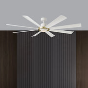 Modern Forms - Aura 72" White & Brass Windmill Outdoor LED Smart Ceiling Fan | Bees Lighting