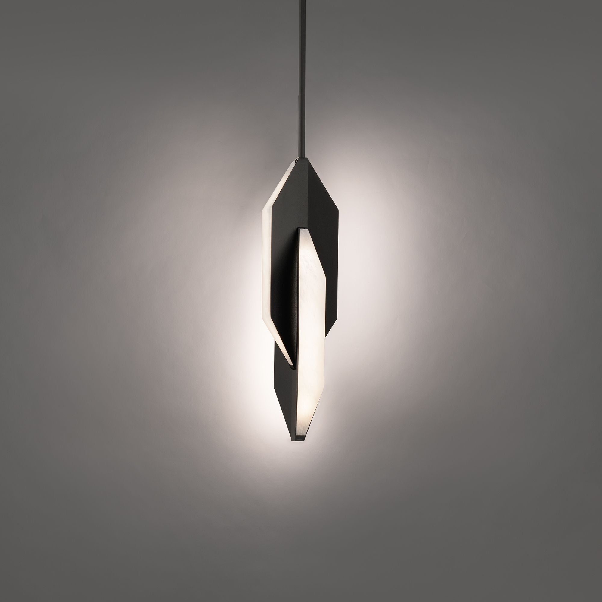 Azure 16" LED Mini Pendant, Black Finish