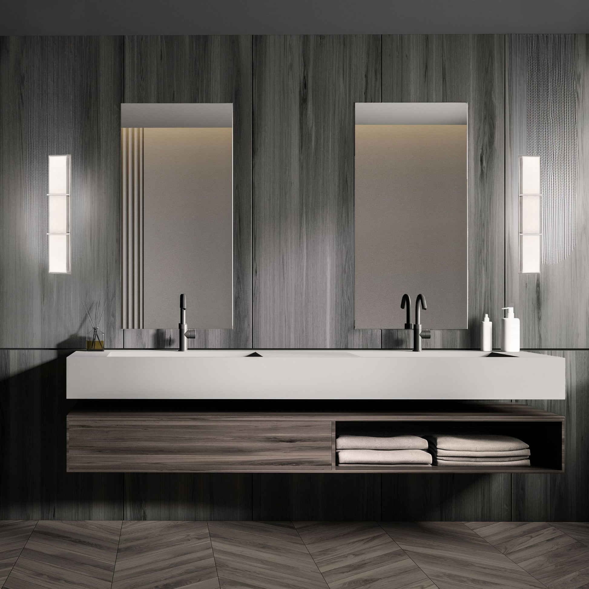 Bahn 26" LED Vanity Light, Brushed Nickel Finish - Bees Lighting