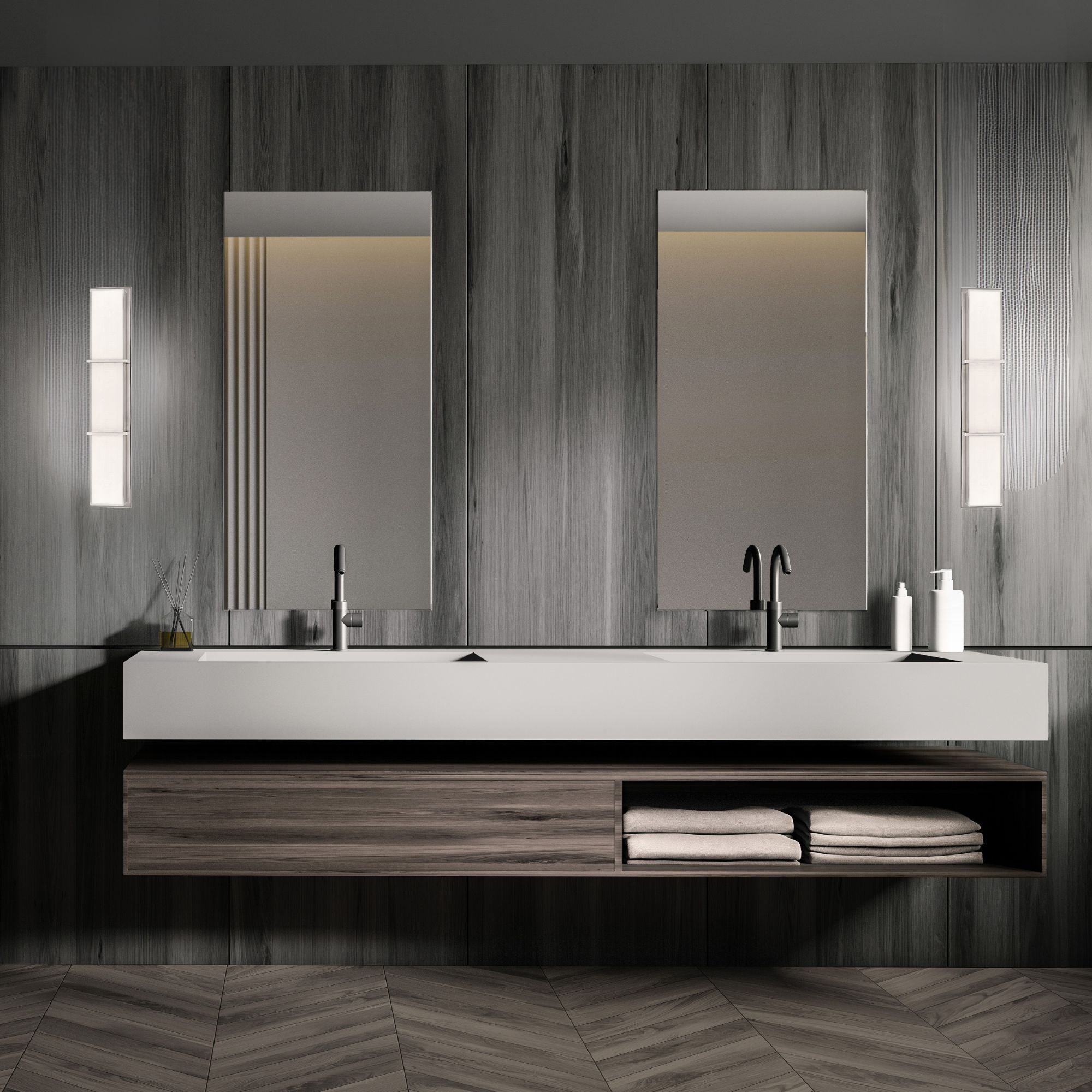 Bahn 26" LED Vanity Light, Brushed Nickel Finish - Bees Lighting