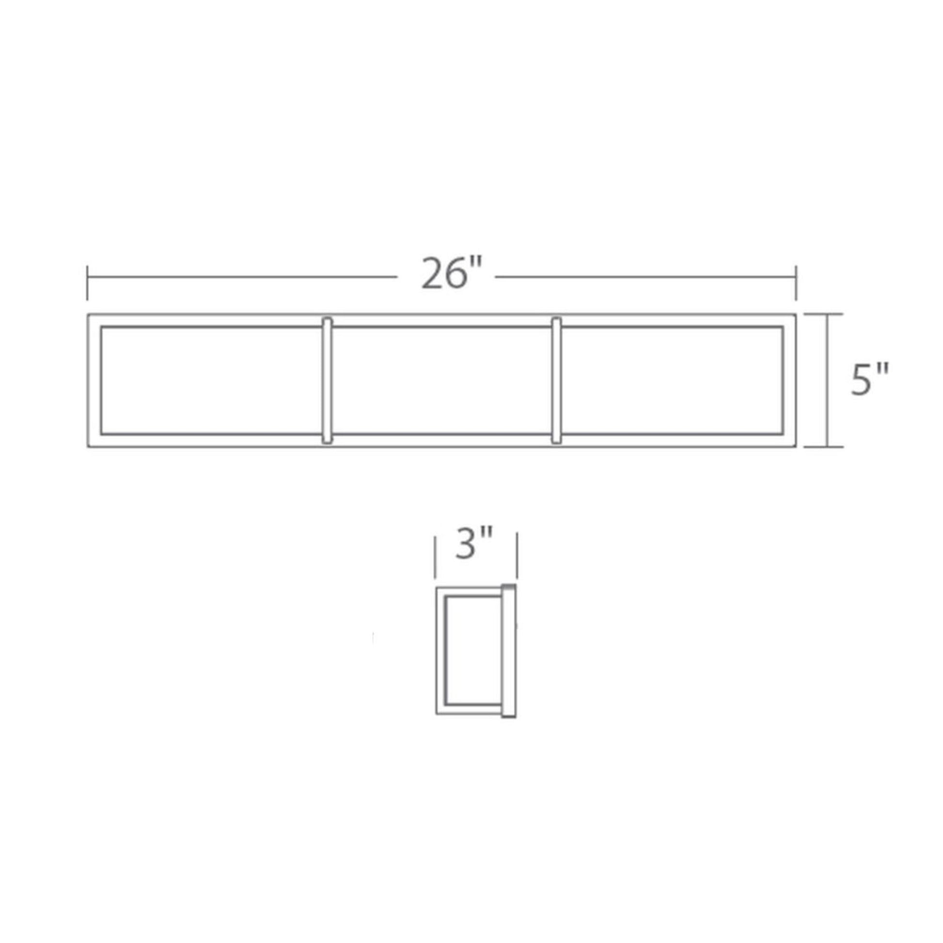 Bahn 26" LED Vanity Light, Brushed Nickel Finish - Bees Lighting