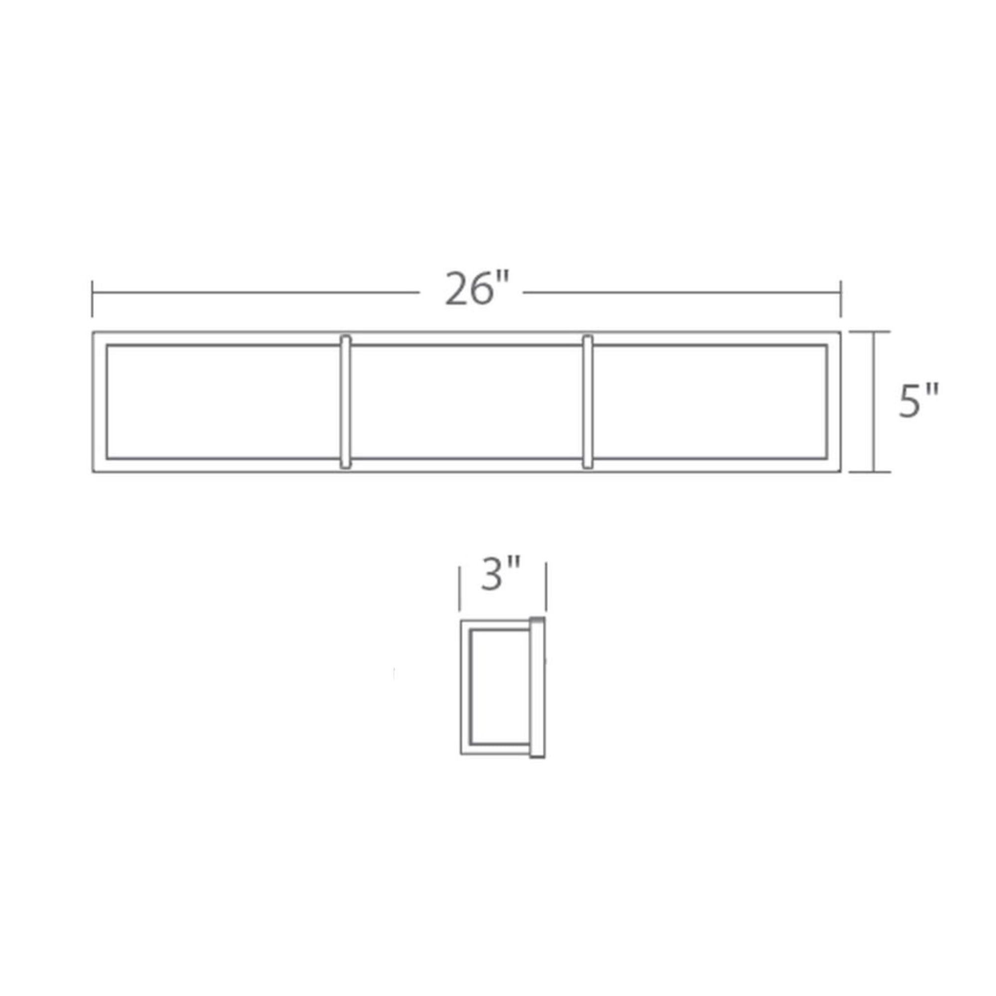 Bahn 26" LED Vanity Light, Brushed Nickel Finish - Bees Lighting