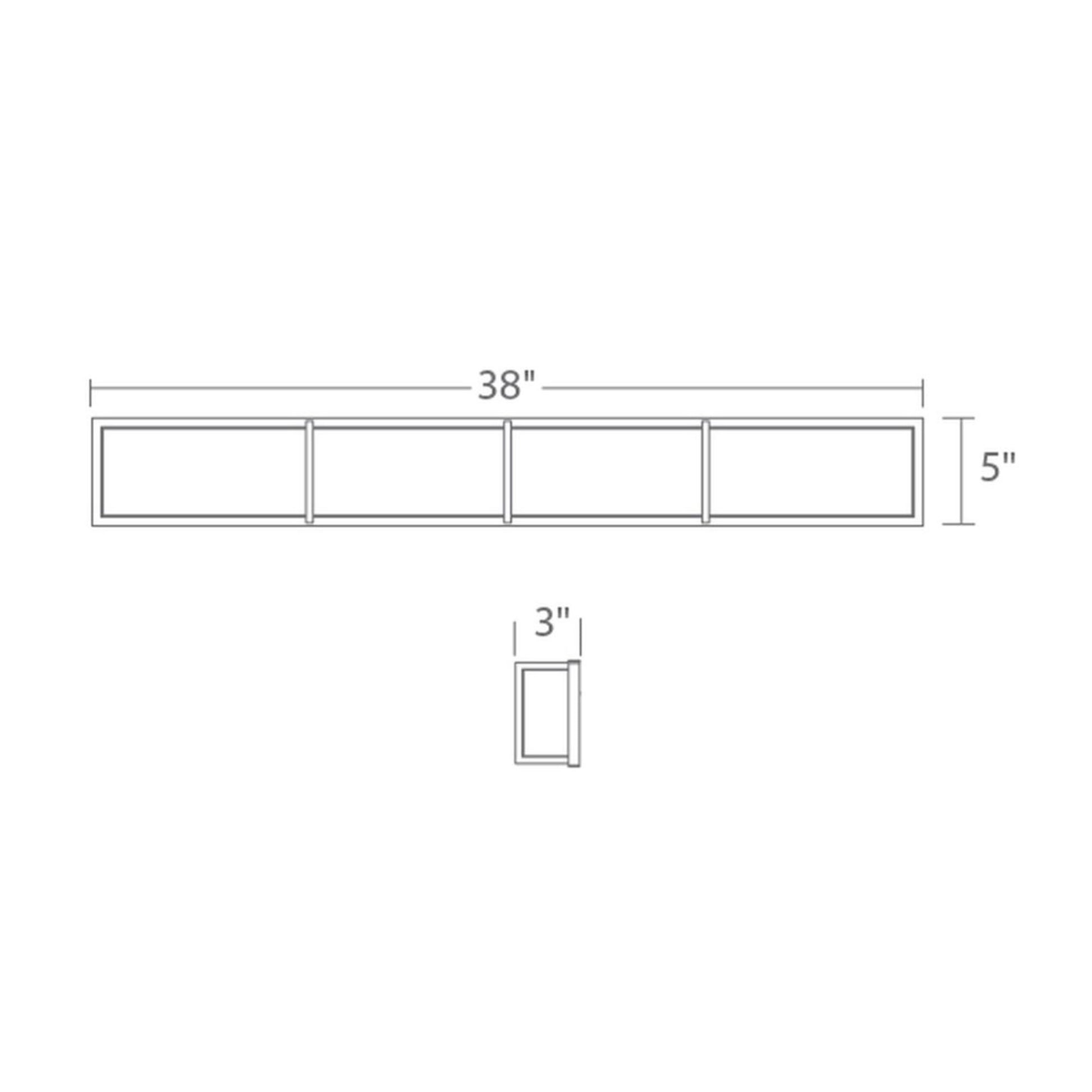 Bahn 38" LED Vanity Light, Brushed Nickel Finish - Bees Lighting