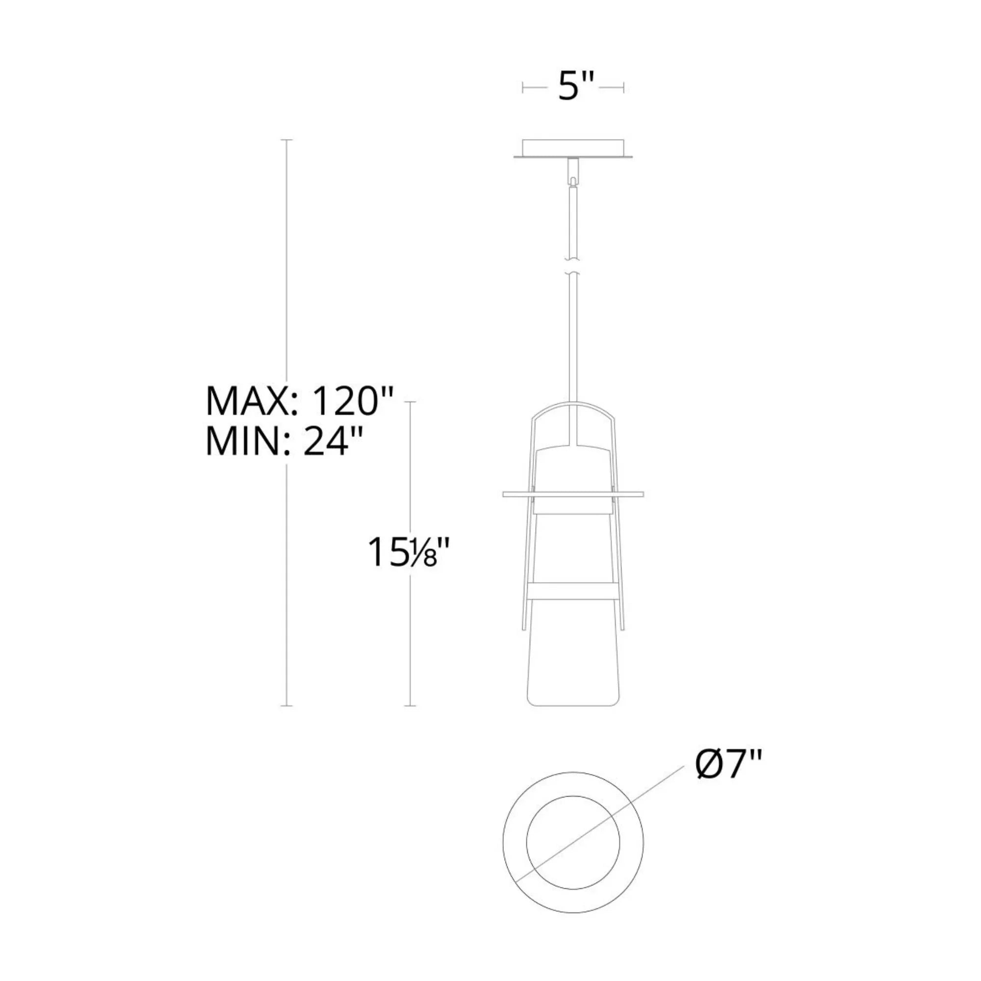 Modern Forms - Balthus 15" LED Outdoor Pendant, Black Finish | Bees Lighting