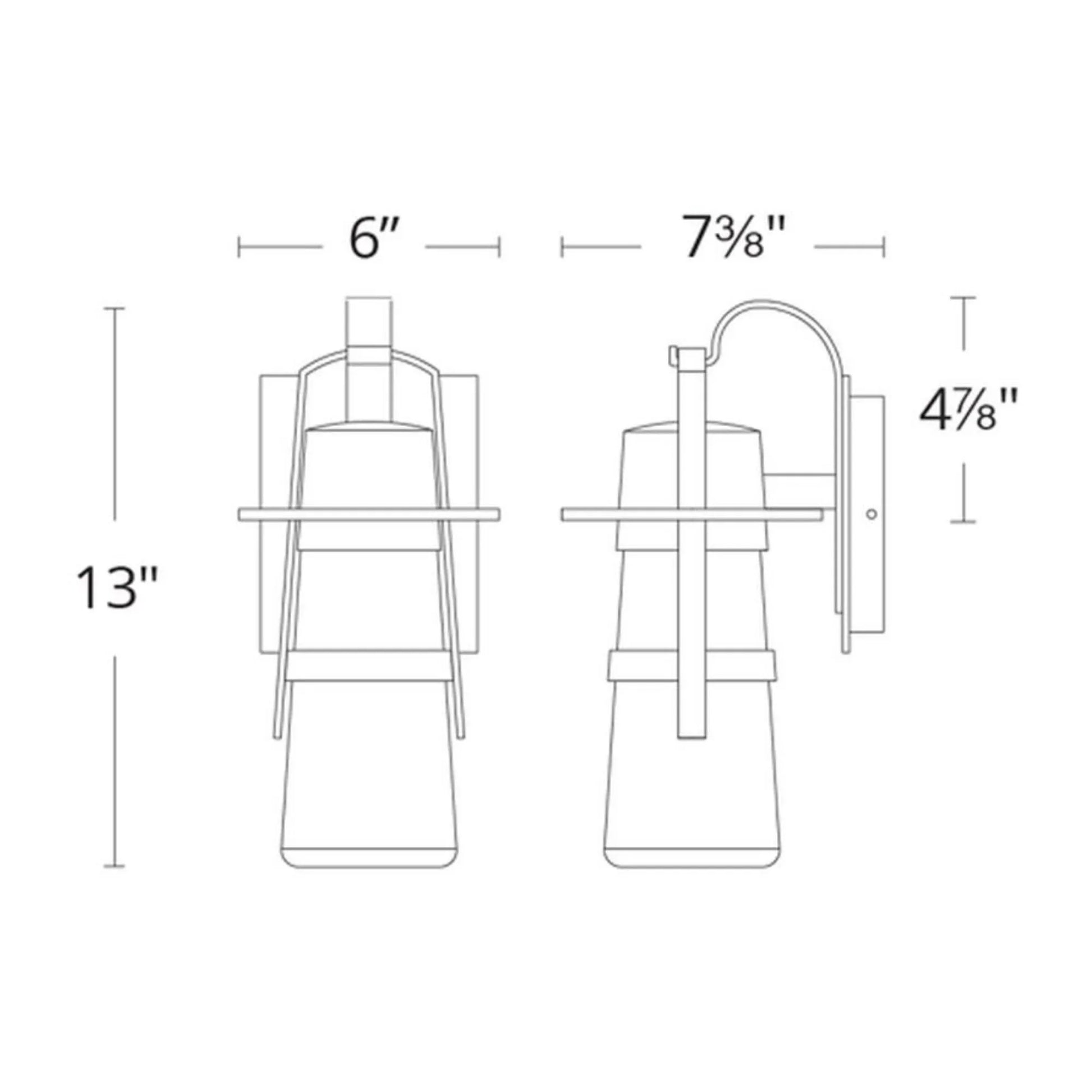 Modern Forms - Balthus 13" LED Outdoor Wall Sconce, Black Finish | Bees Lighting