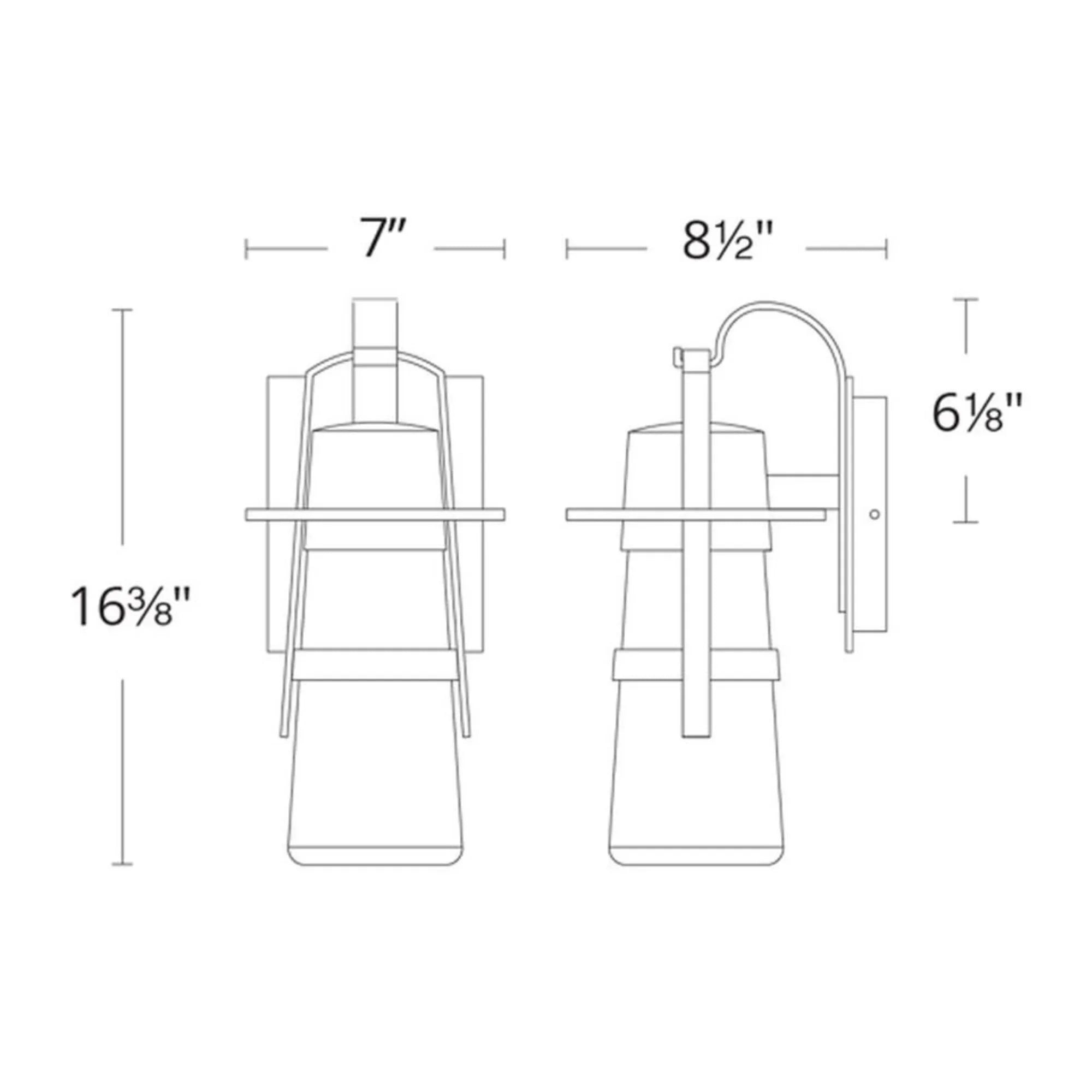 Modern Forms - Balthus 16" LED Outdoor Wall Sconce, Black Finish | Bees Lighting