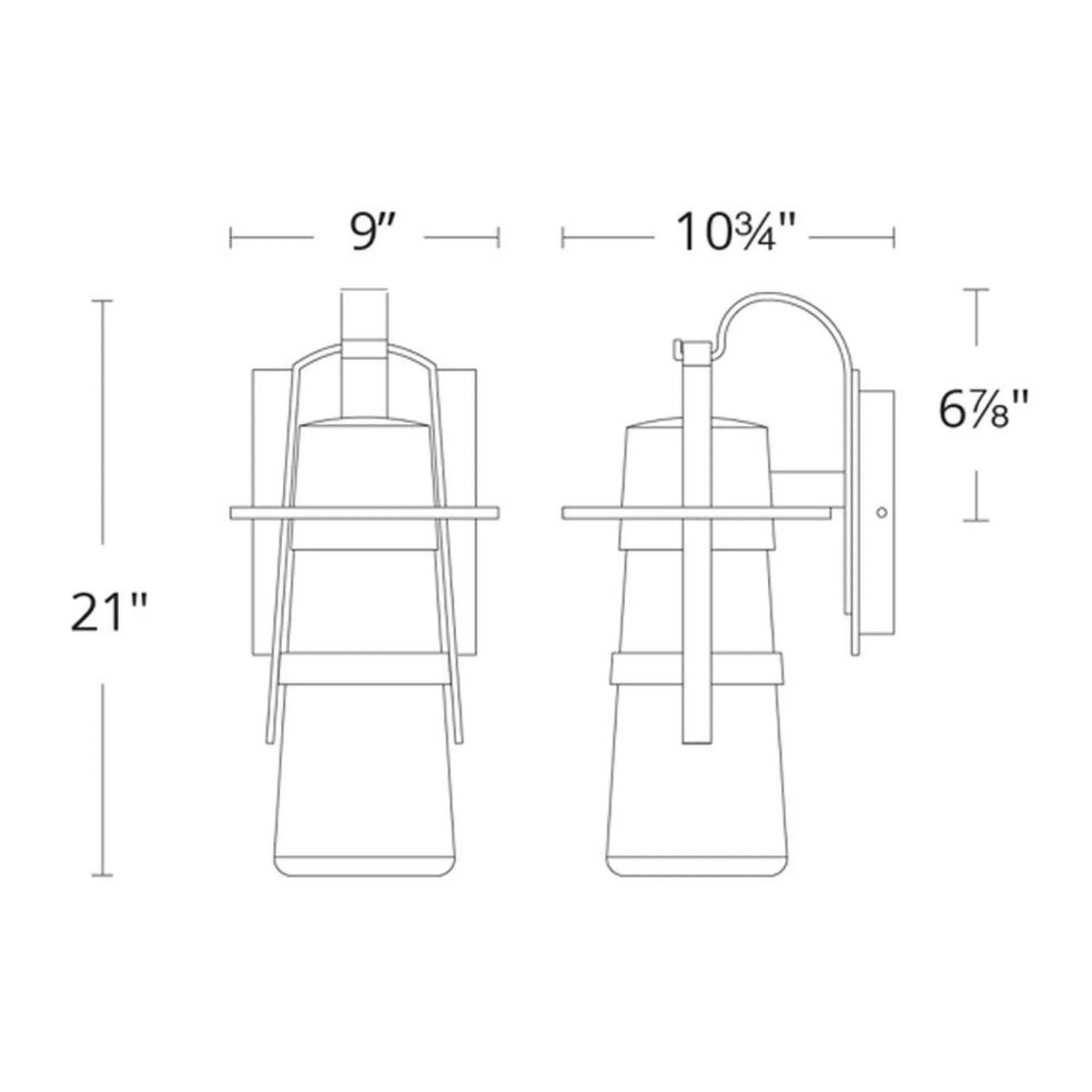 Modern Forms - Balthus 21" LED Outdoor Wall Sconce, Black Finish | Bees Lighting