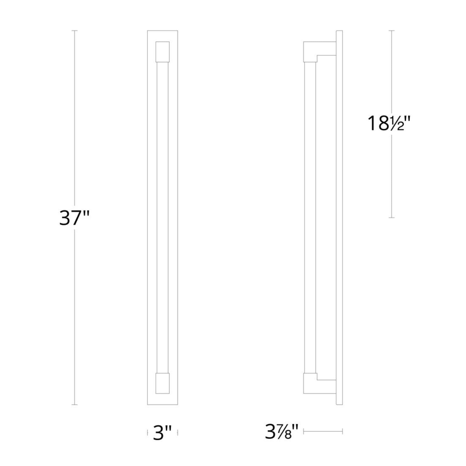 Barre 37" LED Bath Light, 3000K, Brushed Nickel Finish - Bees Lighting
