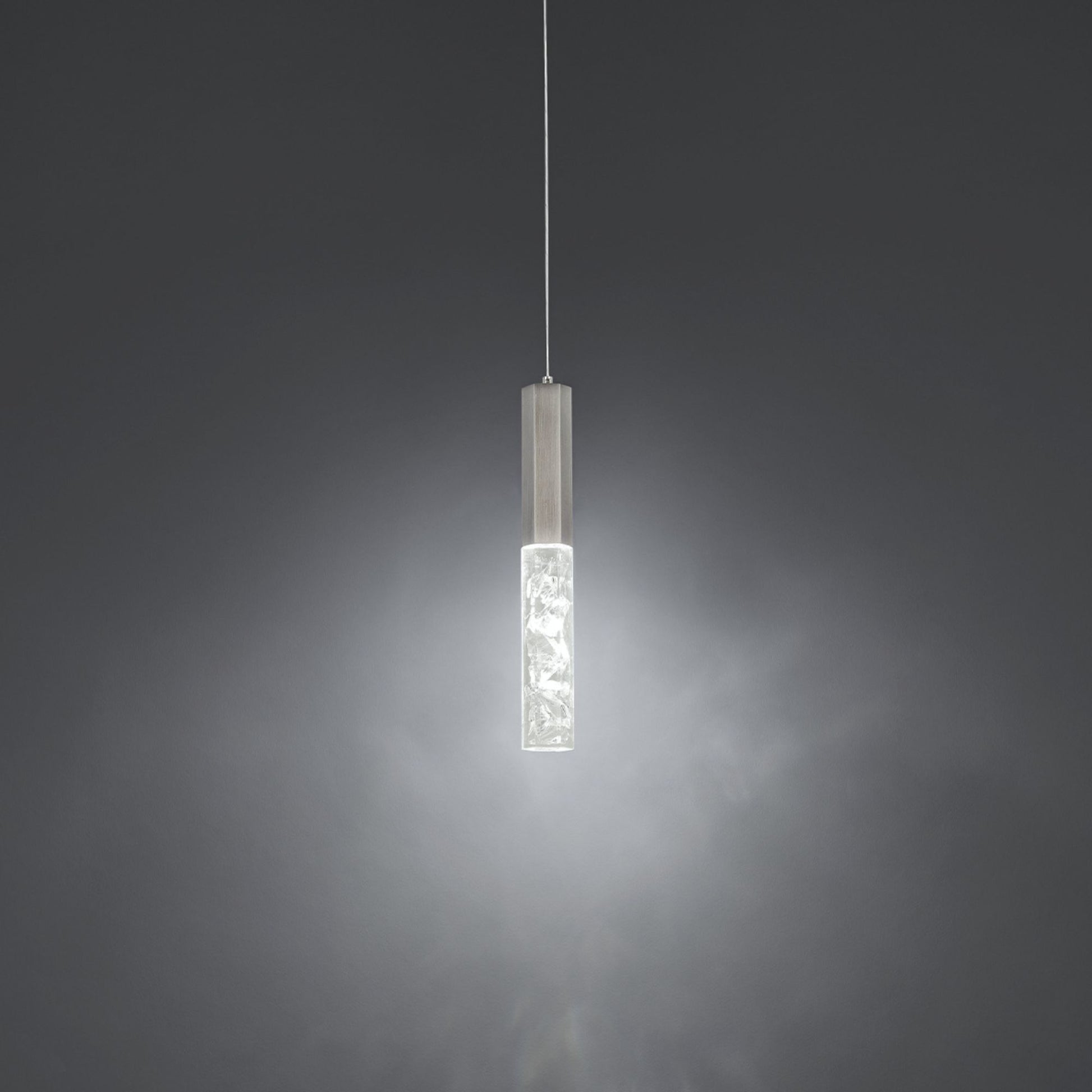 Basalt 10" LED Mini Pendant, Brushed Nickel Finish - Bees Lighting
