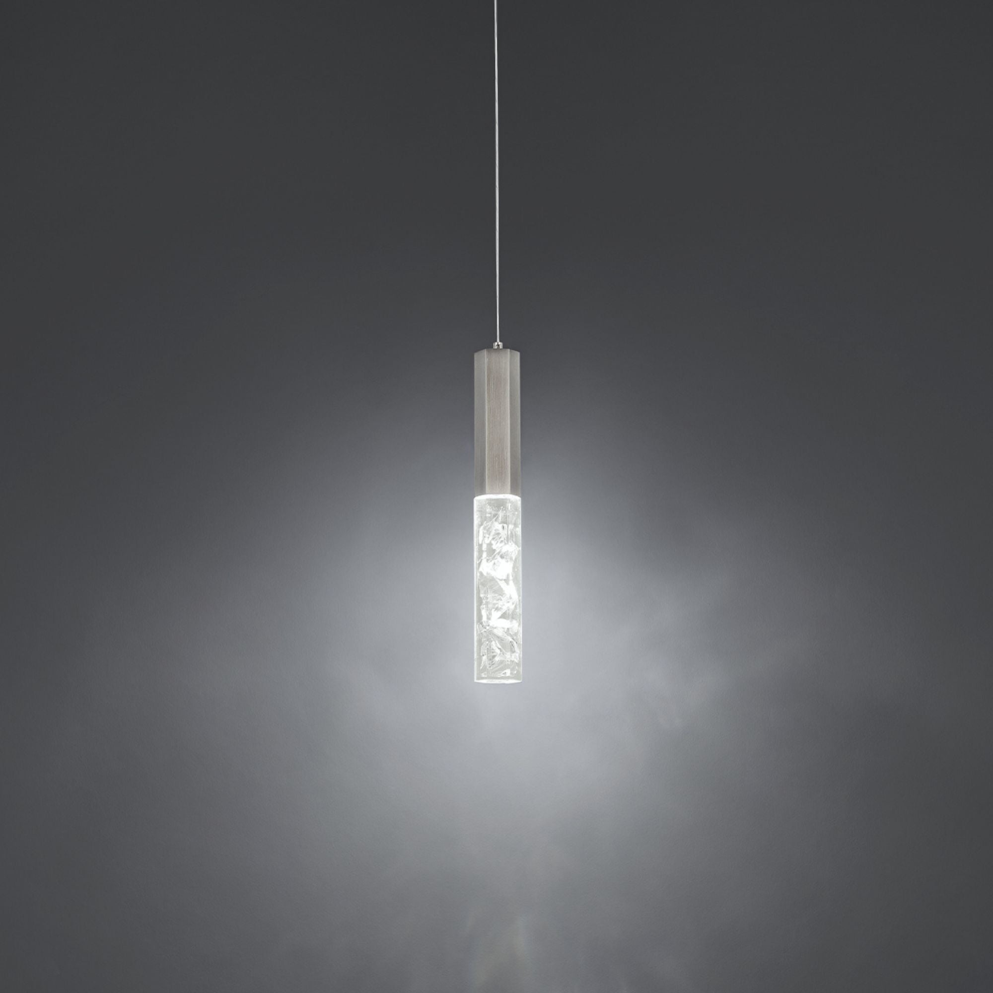 Basalt 10" LED Mini Pendant, Brushed Nickel Finish - Bees Lighting