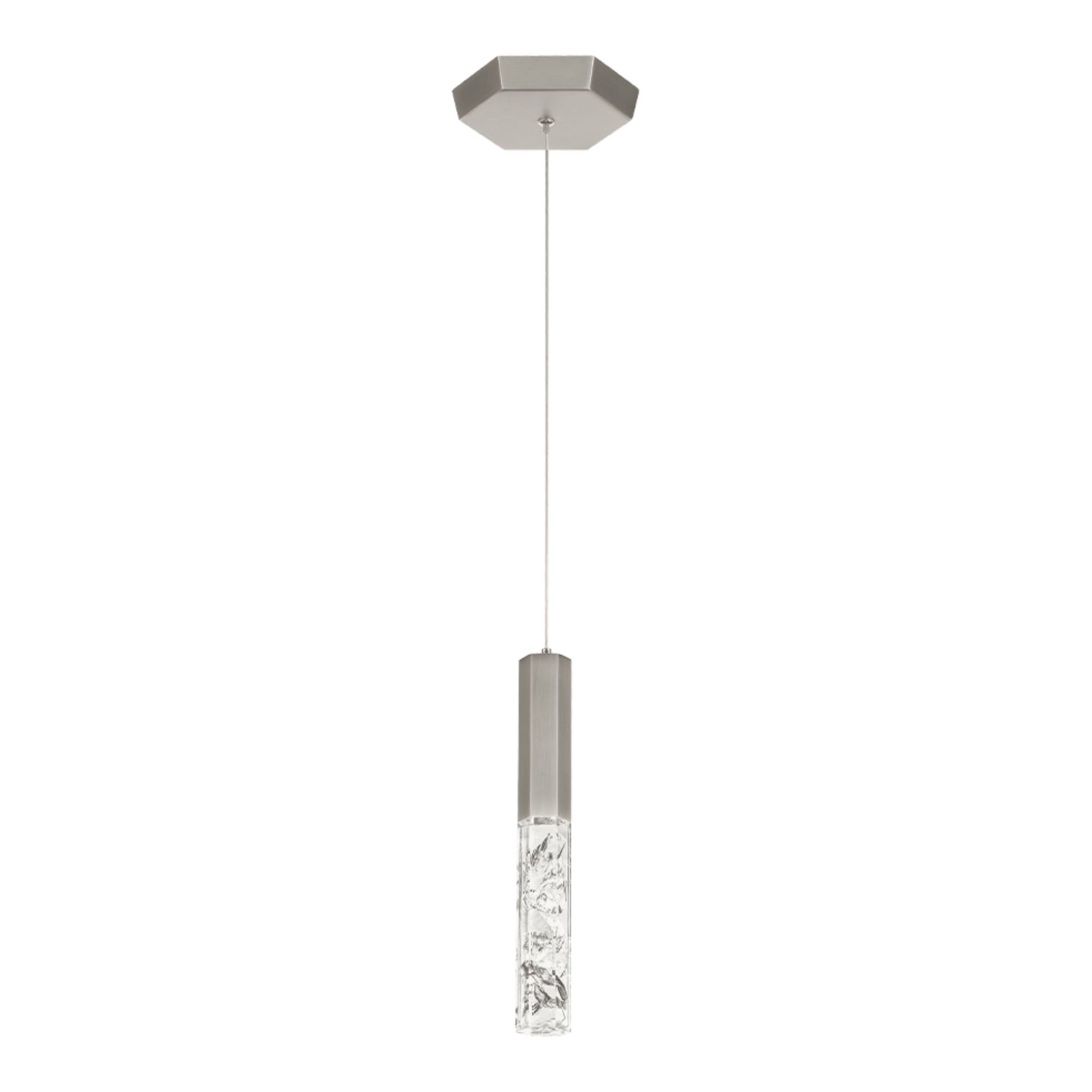 Basalt 10" LED Mini Pendant, Brushed Nickel Finish - Bees Lighting