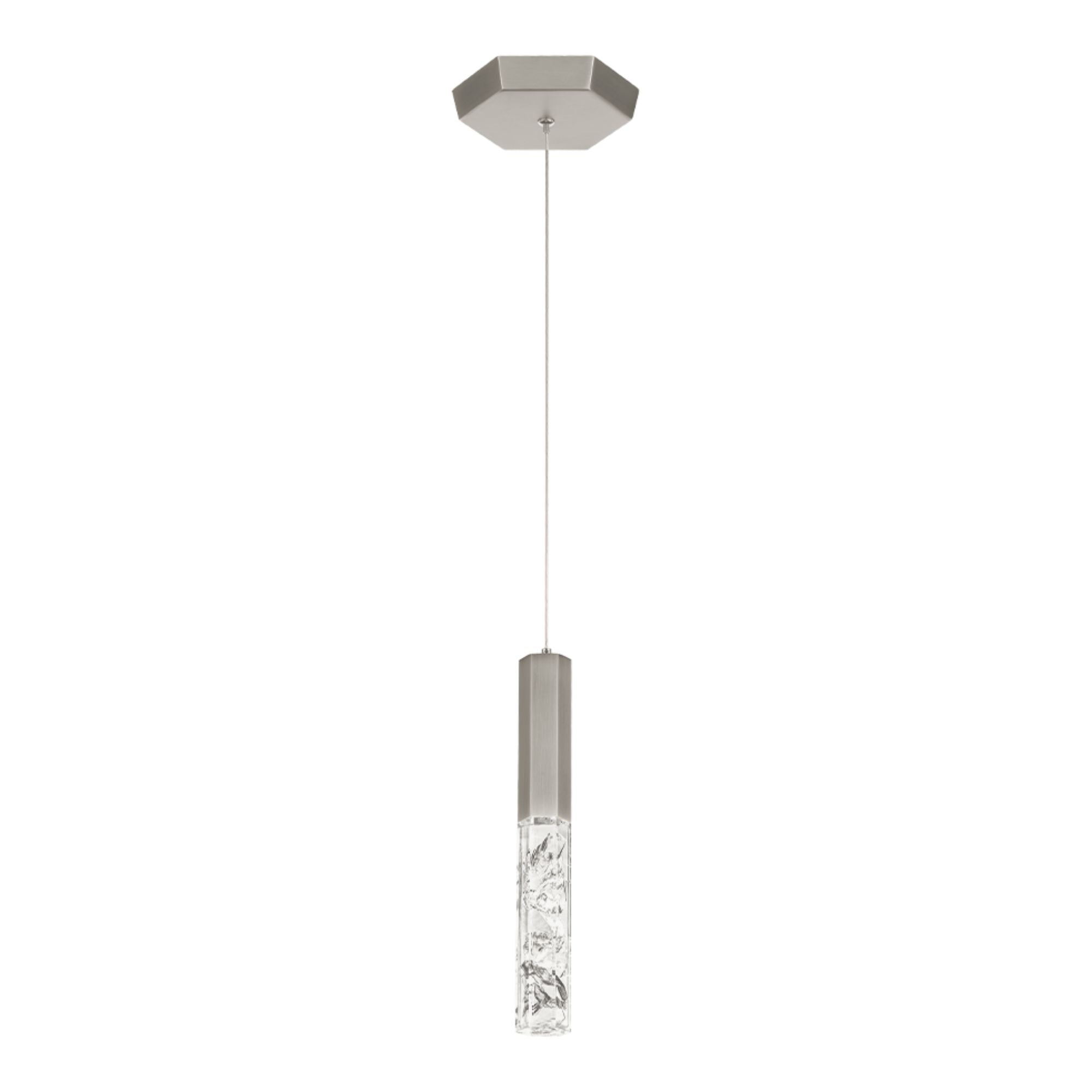 Basalt 10" LED Mini Pendant, Brushed Nickel Finish - Bees Lighting