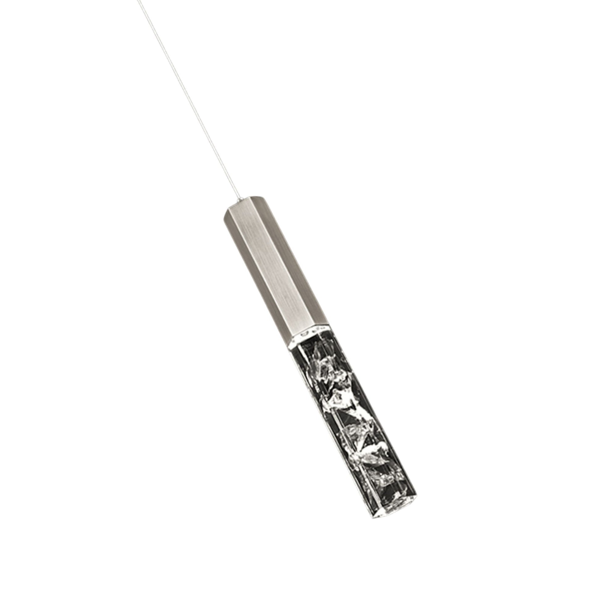 Basalt 10" LED Mini Pendant, Brushed Nickel Finish - Bees Lighting