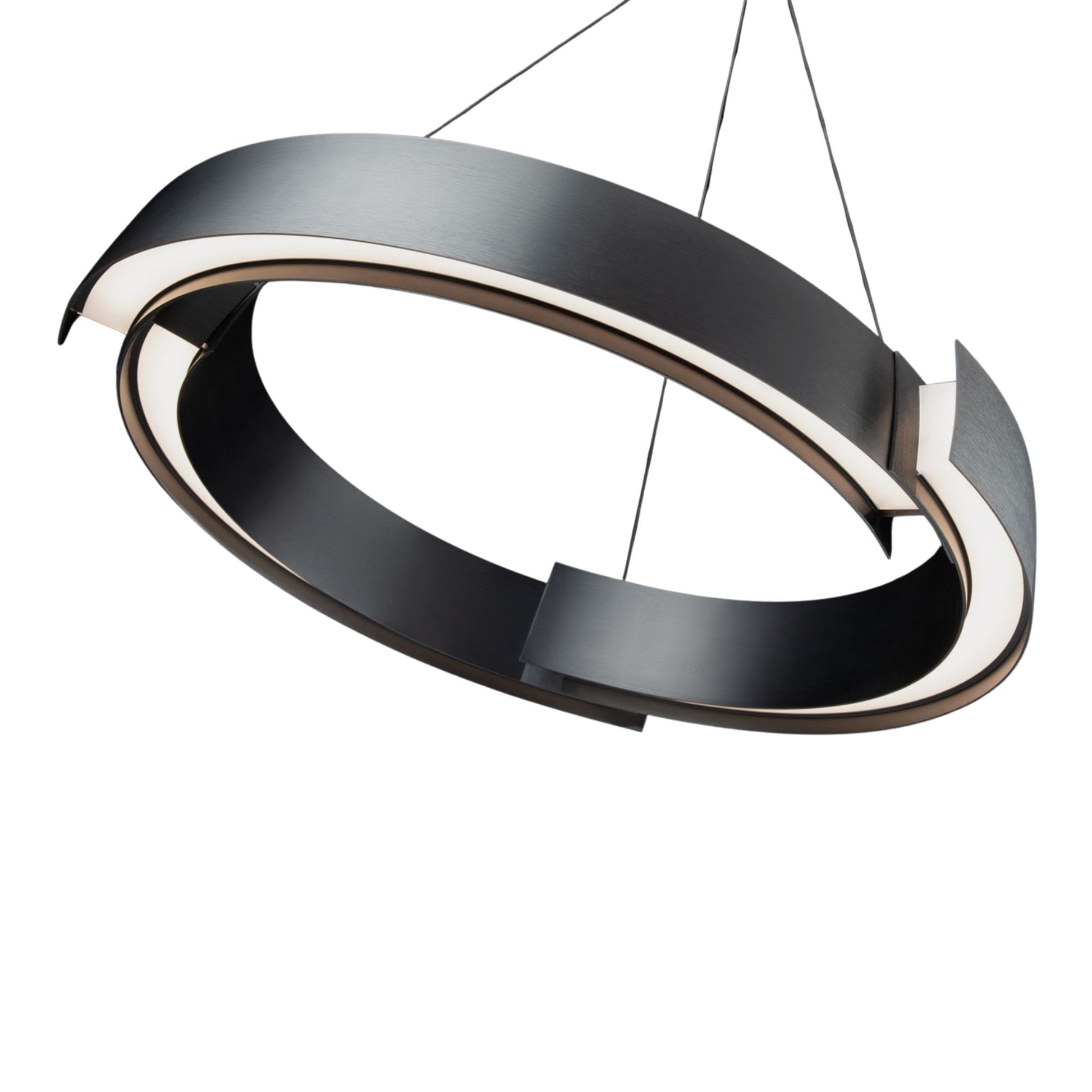 Battlestar 28" LED Chandelier, Black Finish - Bees Lighting