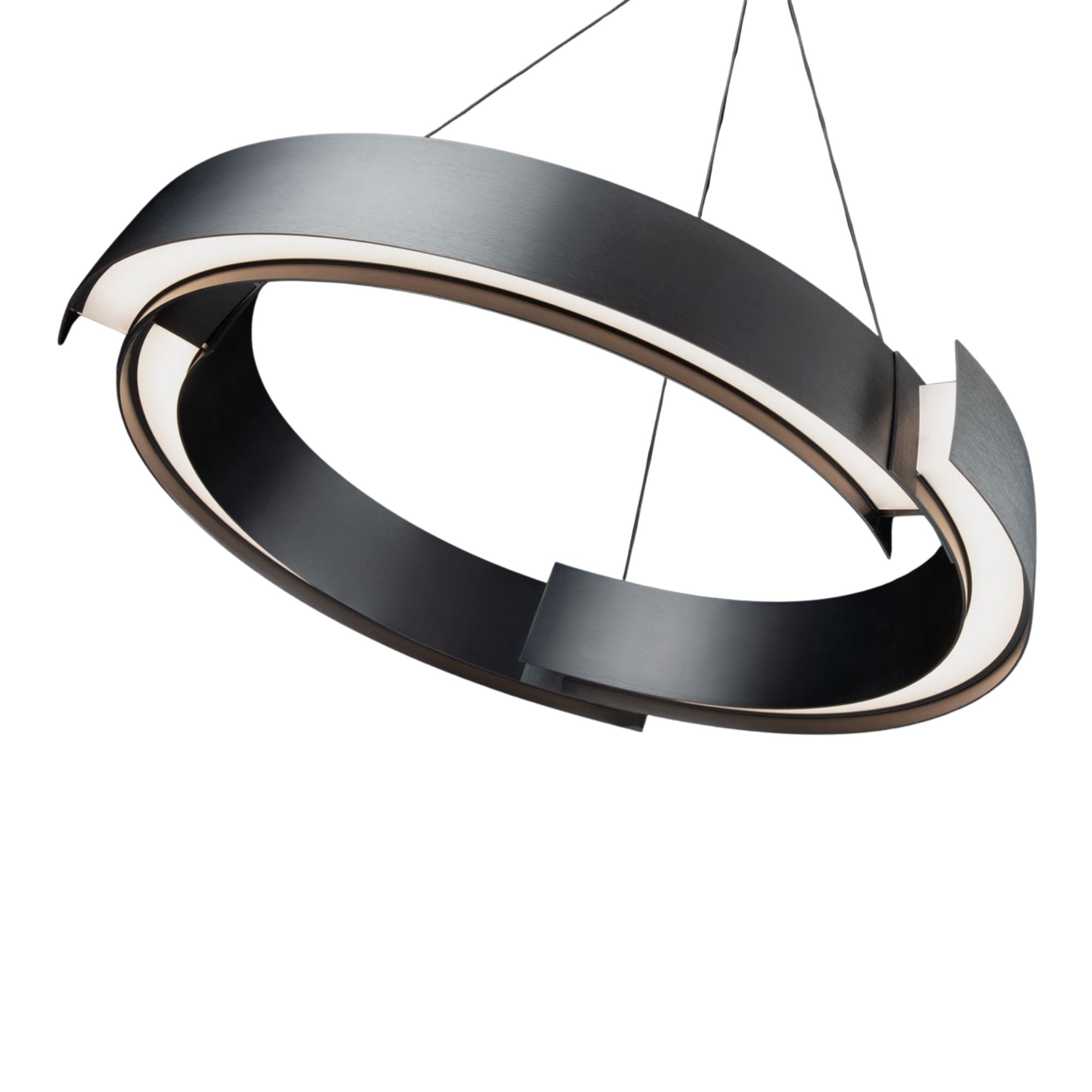 Battlestar 28" LED Chandelier, Black Finish - Bees Lighting