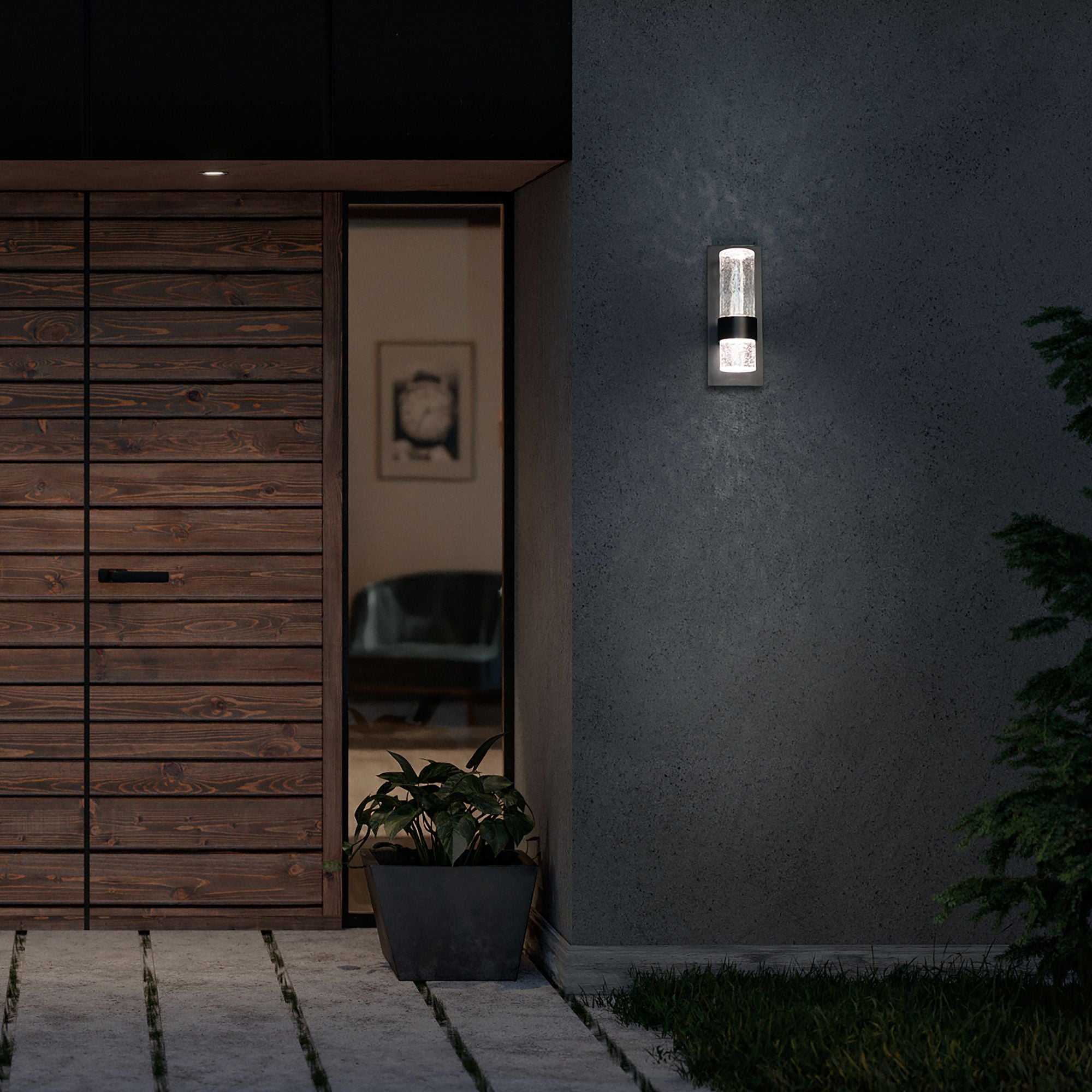 Beacon 18" LED Outdoor Wall Sconce, Black Finish - Bees Lighting