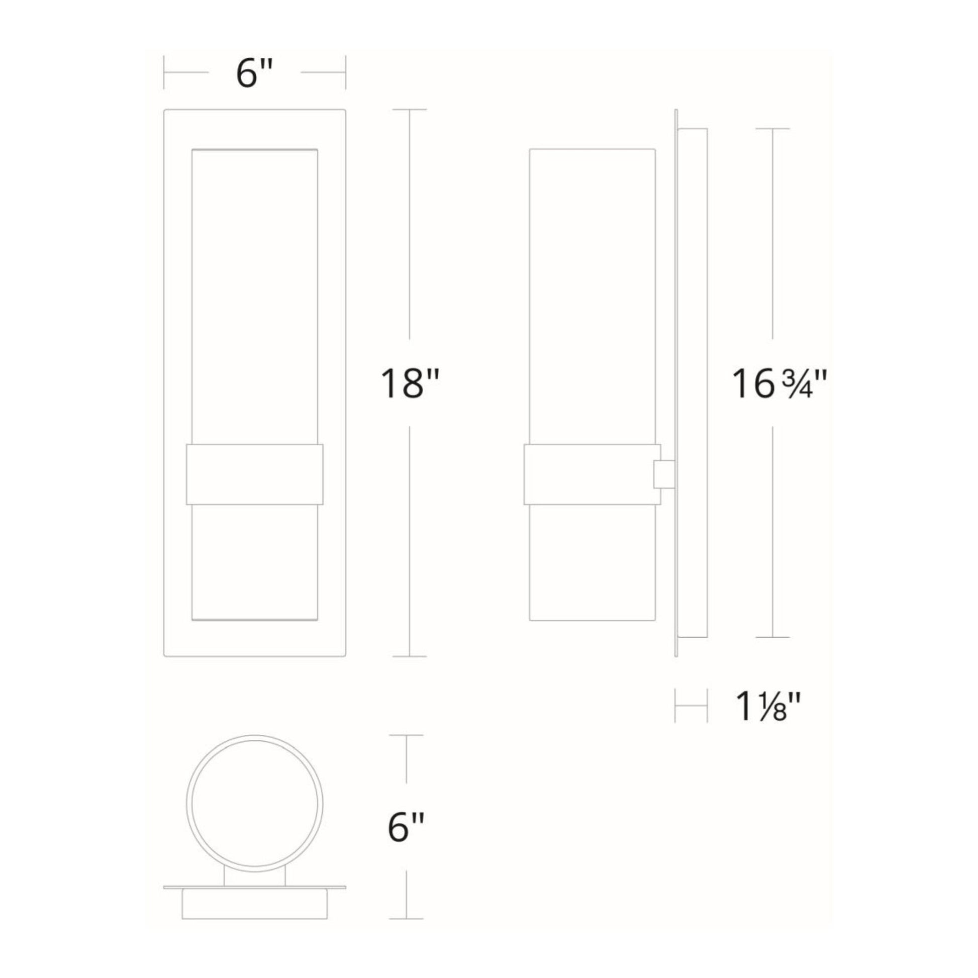 Beacon 18" LED Outdoor Wall Sconce, Black Finish - Bees Lighting